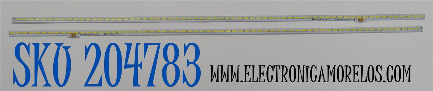 KIT DE LEDS ORIGINAL PARA TV HISENSE 2 PIEZAS / NUMERO DE PARTE HE500GFR-B51 / RSAG7.820.5103 VER.A / RSAG7.820.5109 VER.A / PANEL HE500HF-B52\PW1 / MODELO 50K360G / 50K610GW / LED50K360J 