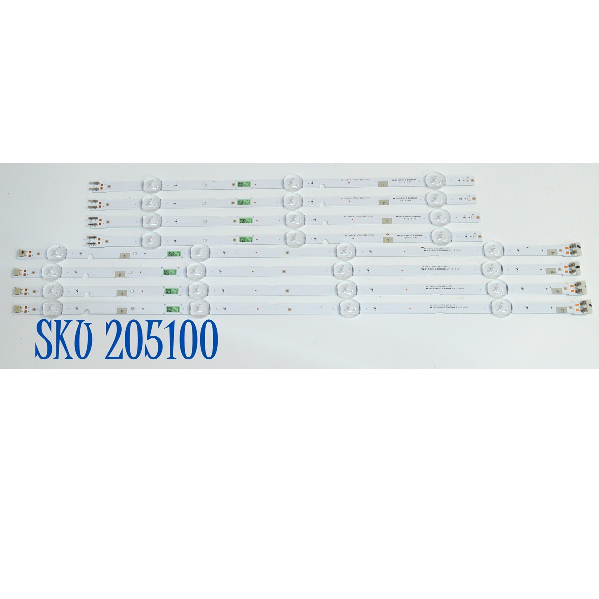 KIT DE LEDS ORIGINAL PARA TV SAMSUNG 8 PIEZAS / NUMERO DE PARTE BN96-46570A / BN96-46571A / 43"-FHD-L / 43"-FHD-R / 43"-FHD-L- 171219-JEDI-2.-R00 / 43"-FHD-R- 171219-JEDI-2.-R00 / 46570A / 46571A / PANEL CY-JN043BGCV4H / MODELO LH43BETMLGKXZX / BE43T-M