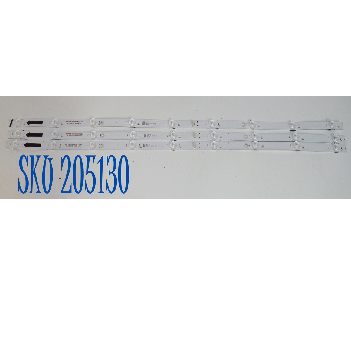 KIT DE LEDS ORIGINAL PARA TV EVL 3 PIEZAS / NUMERO DE PARTE JL.D43091330-004AS-M / JL.D43091330-004AS-M_V01 / 94V-0FZD-03E348124HN / 4C-LB430T-JFE / 21AF530 / PANEL LVU430CMDX E0021 / DISPLAY V430DJ1-Q01 REV.C1 / MODELO 43EVLS4