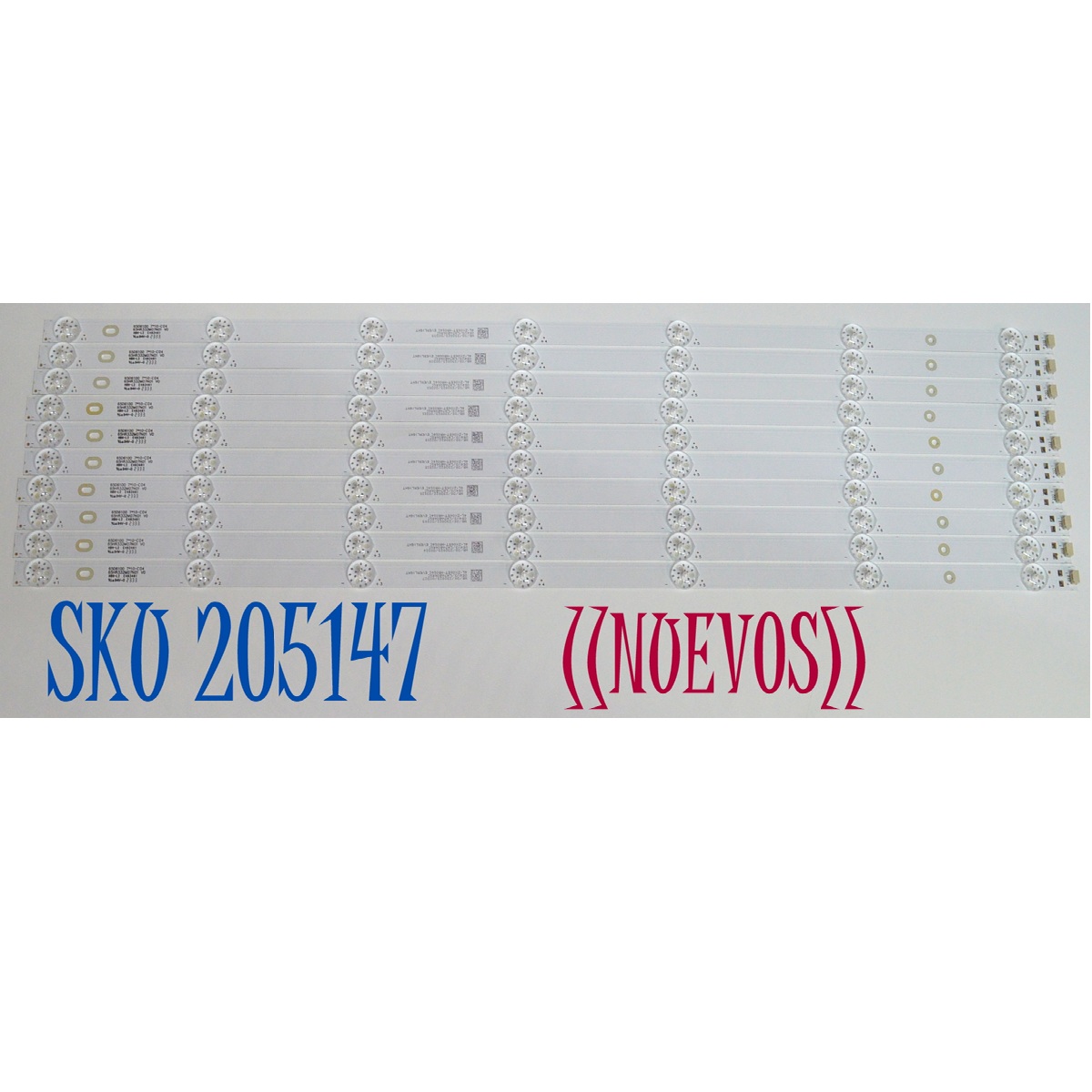 KIT DE LEDS ORIGINAL NUEVOS PARA TV PHILIPS 10 PIEZAS / NUMERO DE PARTE 65HR332M07N01 / 65HR332M07N01 V0 / 65D6100 / 4L-ZX065T-HR014C / PANEL LVU650CSDX E0365 / DISPLAY ST6451D06-03 VER.2.1 / MODELO 65PUL7973/F7
