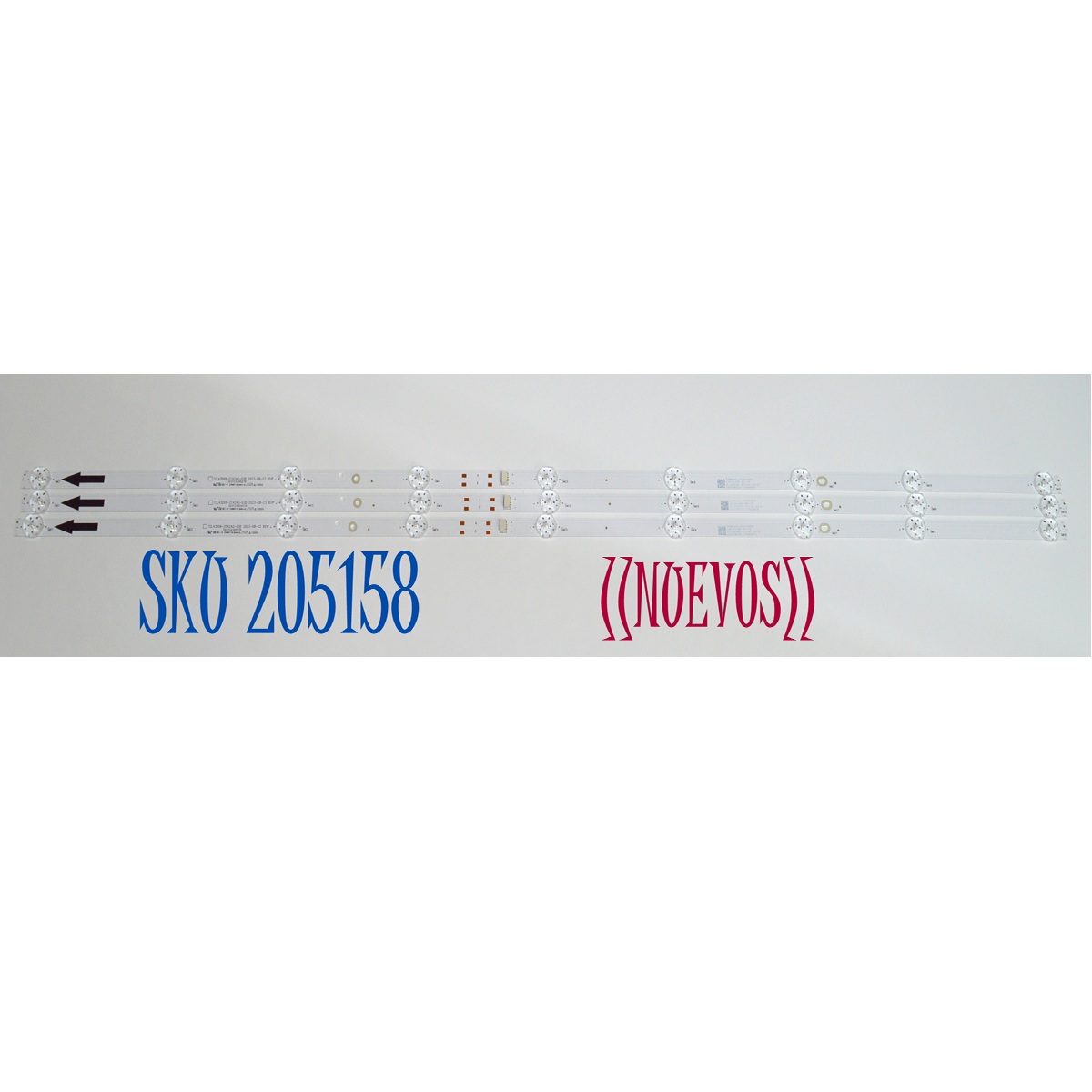 KIT DE LEDS ORIGINAL NUEVOS PARA TV PHILIPS 3 PIEZAS / NUMERO DE PARTE 303TC430057D / TCL43D09-ZC42AG-03D / 4L-ZX043T-ZC014C / TC430M72 / 2300023699 / 250311BC02 / PANEL LVU430CSDX E0358 / DISPLAY V430DJ2-Q01 / MODELO 43PUL7652/F7