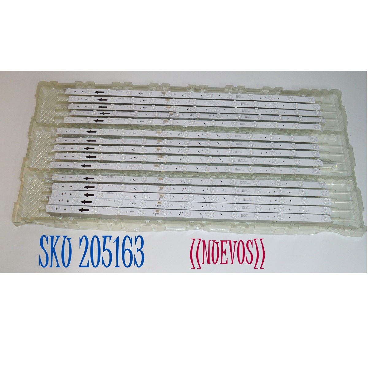 KIT DE LEDS ORIGINAL NUEVOS PARA TV / NUMERO DE PARTE  JU.M75-0110013-004AS-M / JU.M75-0110013-004AS-M_V02 / 4L-ZX075T-JF016X / 18AP3S34.5C / N251217 / H504 00710 / MODELO 75"