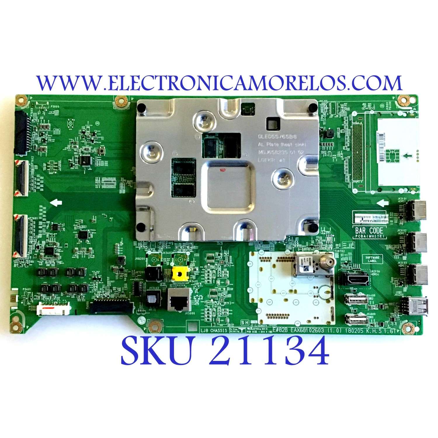 MAIN LG  / EBT65286903 / EAX68102603(1.0) / PANEL LE650AQD (EL)(A3) / MODELO OLED65B8PUA BUSWLJR