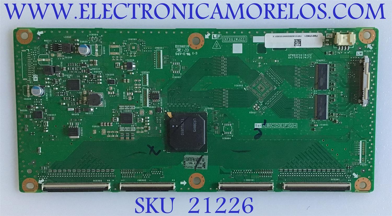 T-CON SHARP / DUNTKF961FM01 / XF961WJZZ / QPWBXF961WJZZ / QKITPF961WJTX / DUNTKF961WE01 / F961FM01 / PANEL LK695D3GV00D / MODELO LC-70LE845U / LC-60C8470U / LC-60LE845U / LC-70C8470U / LC-70LE847U