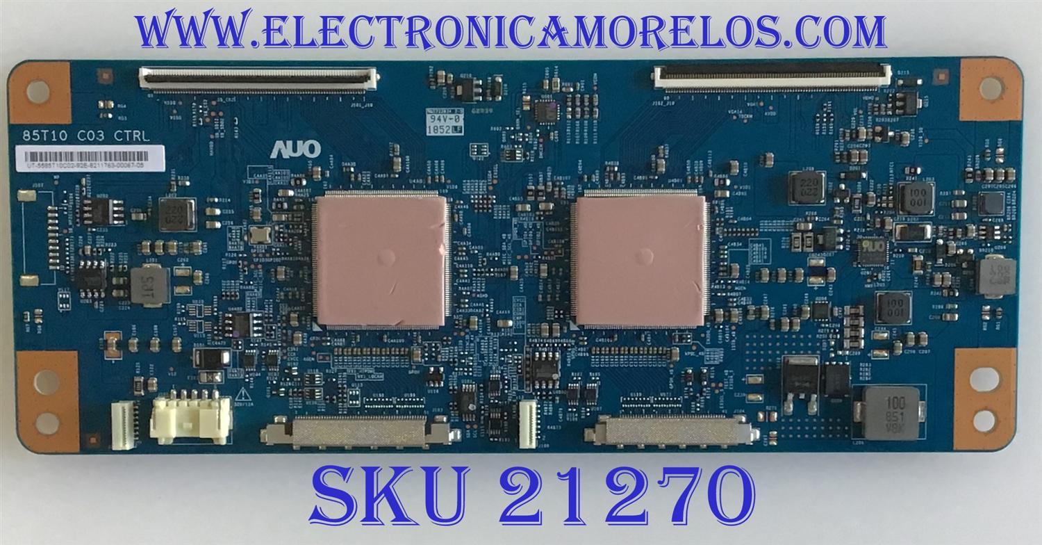 T-CON PARA TV SONY / NUMERO DE PARTE 1-001-460-11 / 55.85T10.C02 / 5585T10C02 / 85T10 C03 / PANEL YD9F085CNU01 / MODELO XBR-85X850G / XBR85X850G