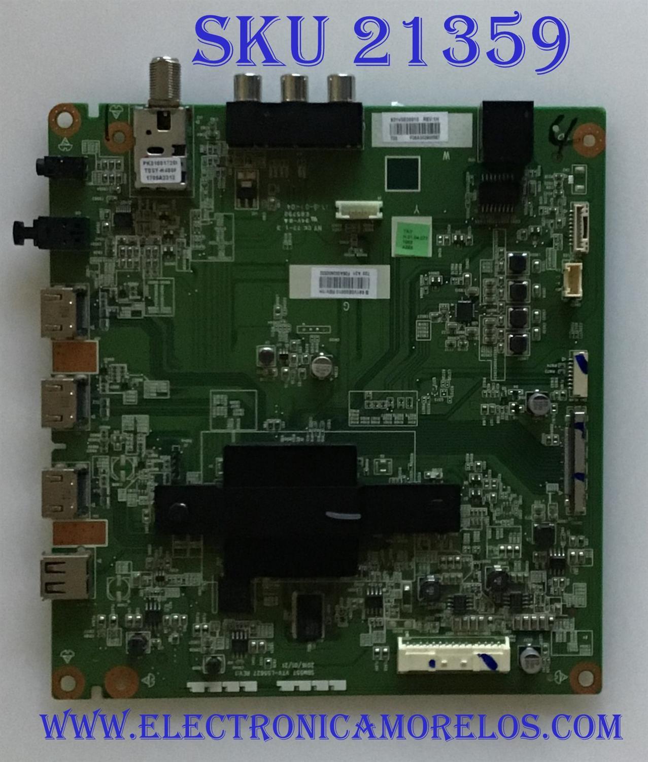 MAIN TOSHIBA / 691V0E00010 / SBM55T VTV-L55627 REV:1 / 631V0E00010 / PANEL K430WDRA / MODELO 43L511U18