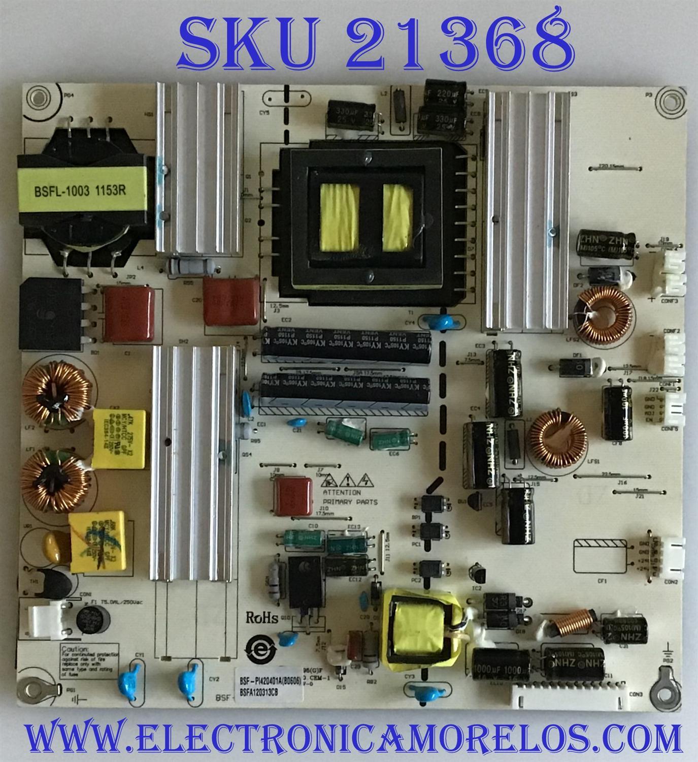 FUENTE DE PODER WESTINGHOUSE / BSF-PI420401A / BSF-PI420401 / 113050505 / PANEL TC460F109-A1 / MODELO EW46T4LZ