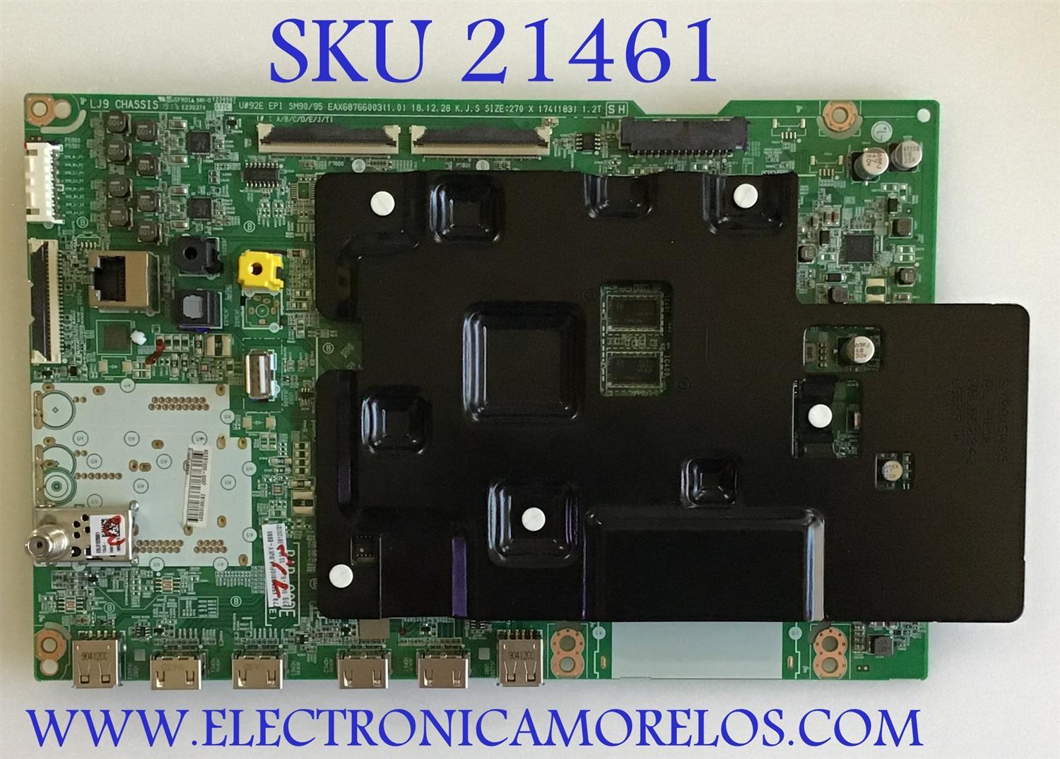 MAIN PARA TV LG 4K ULTRA HD HDR SMART TV / NUMERO DE PARTE EBT66120201 / EAX68766003 / EAX68766003(1.0) / PANEL HC650DQB-SLUA5-2143 / MODELO 65SM9000PUA / 65SM9000PUA.BUSYLJR
