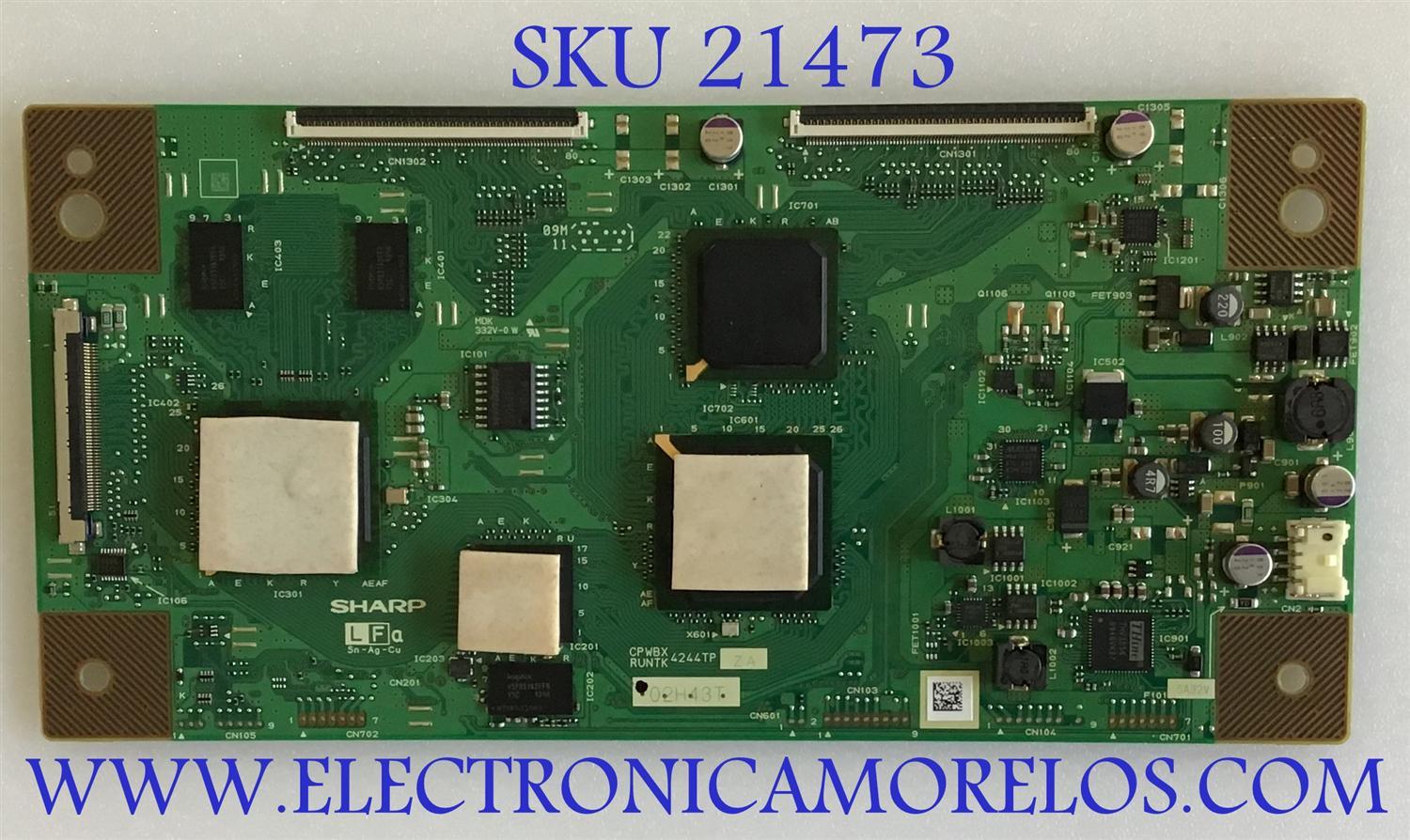 T-CON SONY / RUNTK4244TPZA / CPWBX4244TPZA / MODELO KDL-60EX700
