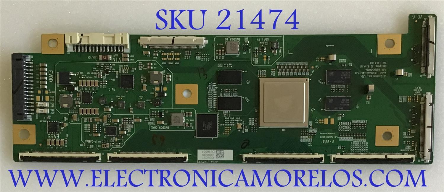 T-CON LG / 6871L-6088D / 6870C-0802A / 6088D / PANEL LE650AQD(EM)(A3) / MODELO OLED65C9PUA