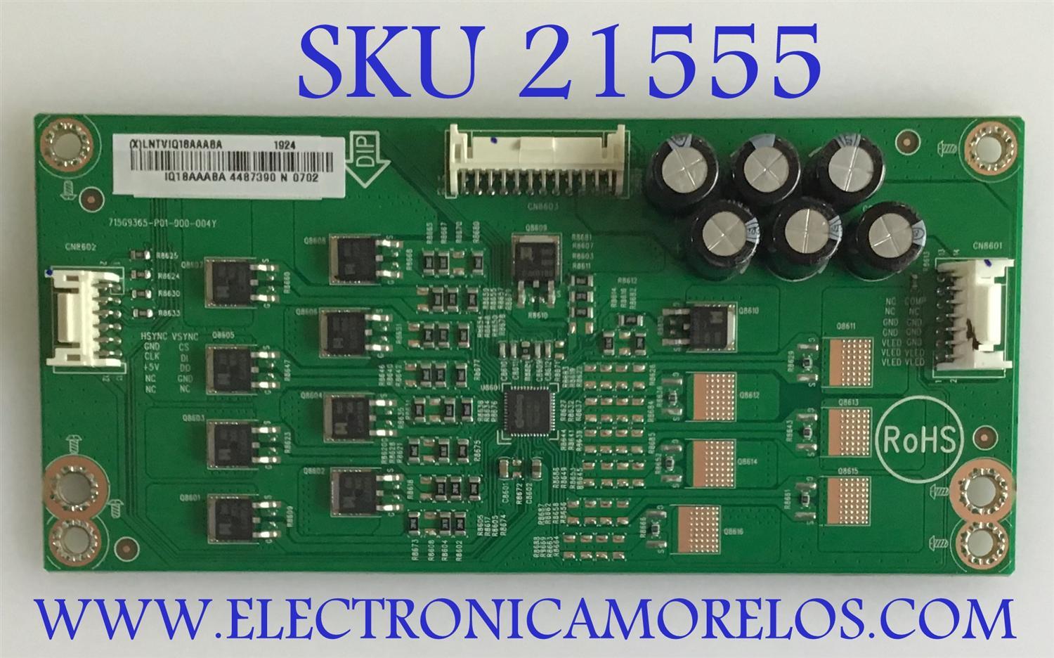 LED DRIVER / LNTVIQ18AAABA / 715G9305-P01-000-004Y / (X)LNTVIQ18AAABA / PANEL TPT430U3-QVN03.U REV:S0B1M / MODELO V436-G1 LTQWQG