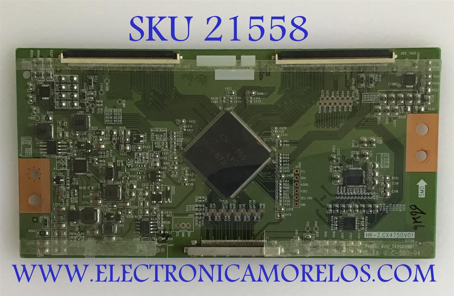 T-CON SIGCUS / HK-Z.CX4750V01 / HI-TA-U-C-500-04 / CX-15050060-4-S00227 / 890-CON-42A0000-0H / PANEL T420QVN01.0 / MODELO SGC42E