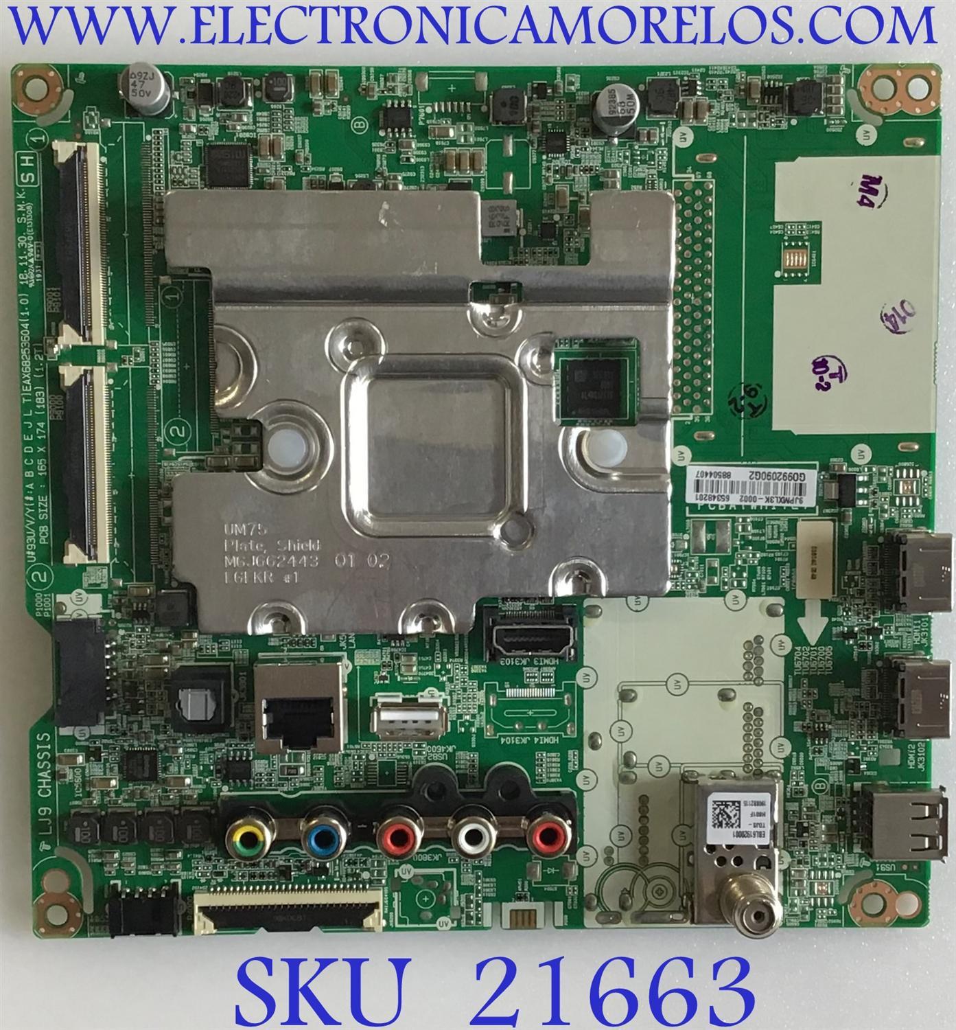 MAIN LG / EBU65348201 / EAX68253604(1.0) / 88504407 / 65348201 / PANEL NC490DGG-AAGPA / MODELO 49UM6900PUA AUSYLJM