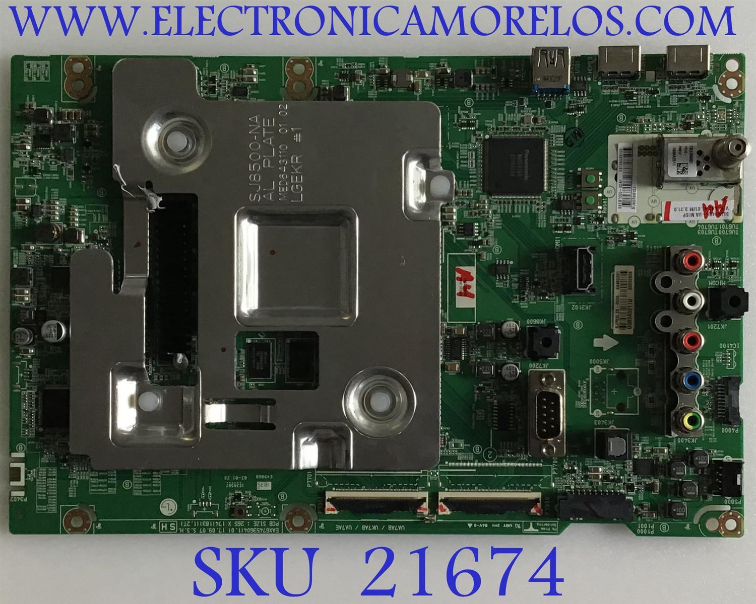 MAIN LG / EBT65033106 / EAX67453604(1.0) / 64482201 / PANEL LC550EGG (FK)(M3) / MODELO 55UV340H-UA.AUSYLJR