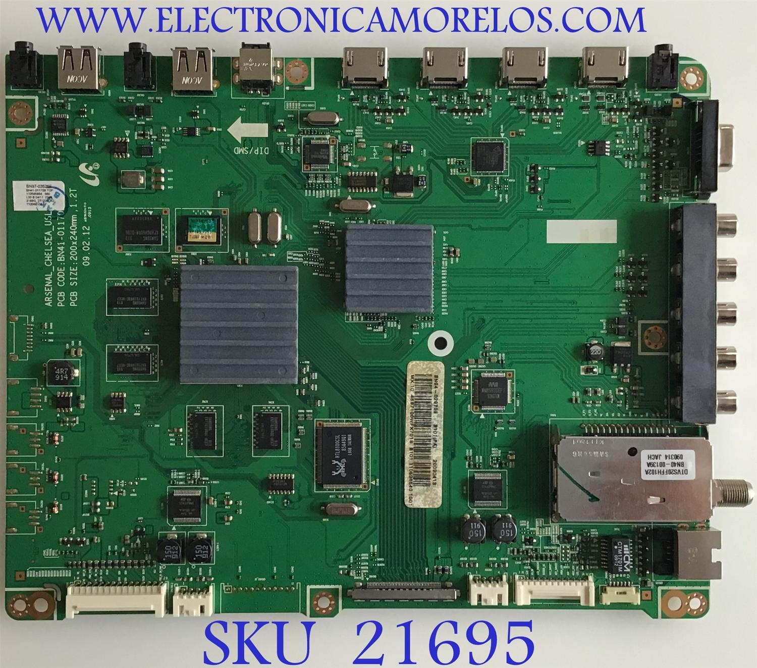 MAIN SAMSUNG / BN94-02979E / BN41-01170C / BN97-03526E / PANEL LTF460HF08-A06 / MODELOS UN46B7100WFXZA SQ01 / UN55TU8200FXZA WA04 SUSTITUTAS BN94-02640A / BN94-02640A / BN94-02979M / BN94-02979L / BN94-02640B / BN94-02640M / BN94-02640C / BN94-02640D