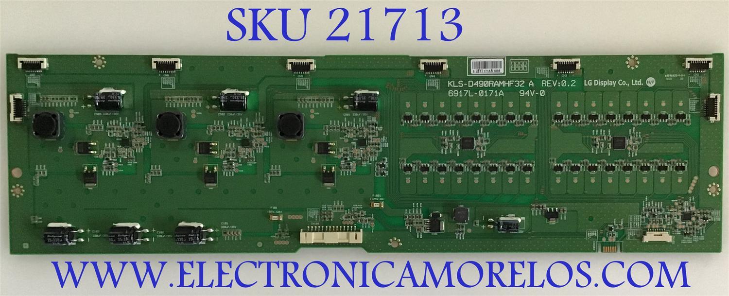 LED DRIVER LG / 6917L-0171A / KLS-D490RAMHF32 / PANEL LD490DNUN (TH)(C2) / MODELO 49VL5B-B.AUSDLJM