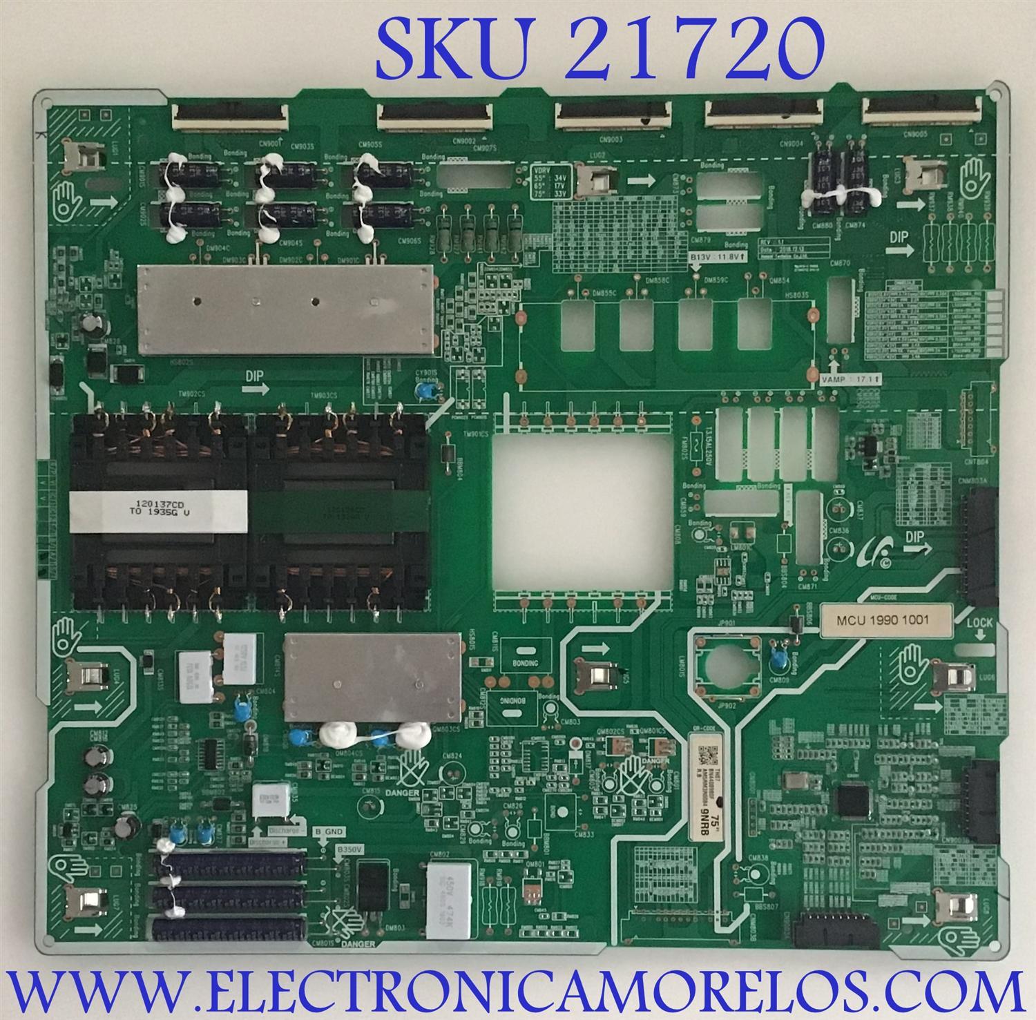 LED DRIVER SAMSUNG / BN44-00980F / L75S9NRB RHS / PANEL CY-TR075FLAV1H / MODELOS QN75Q90RAFXZA AA01 / QN75Q90RAFXZA FA02