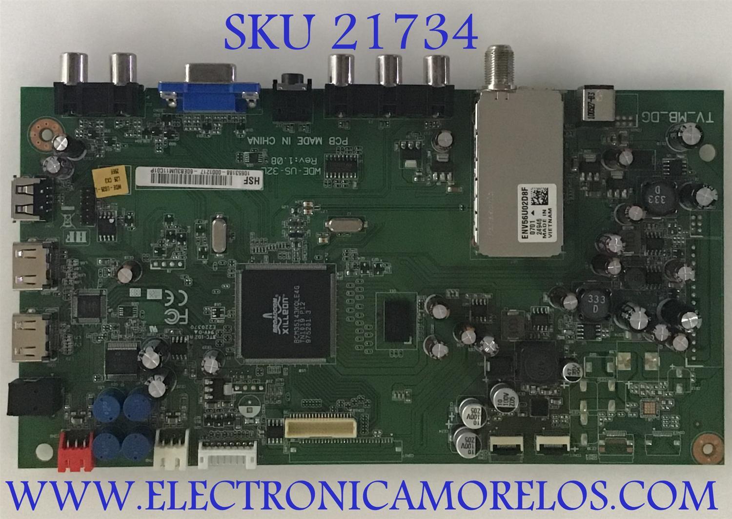 MAIN PARA TV WESTINGHOUSE / 60.EB3UM.11C / WDE-US-32L / 60EB3UM11C01P / MODELO LD-2657DF