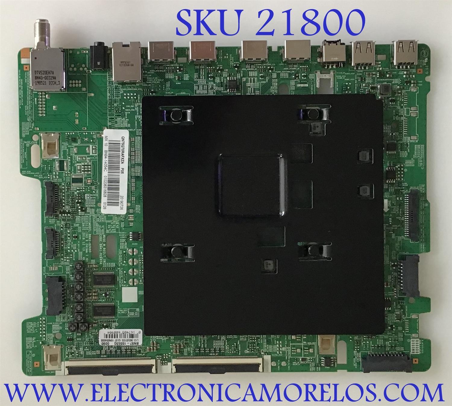 MAIN SAMSUNG QLED SMART TV 4K / BN94-14054C / BN41-02695A / BN97-15553G / PANEL CY-TR075FLAV3H / MODELO QN75Q70RAFXZA AA02