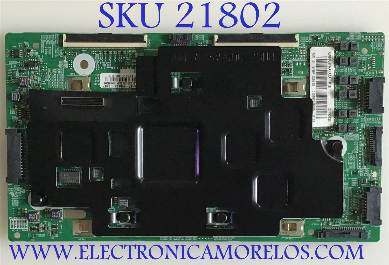 MAIN SAMSUNG QLED SMART 4K UHD TV / BN94-12895E / BN97-14057E / PANEL CY-TN065FLLV6H / MODELO QN65Q9FNAFXZA