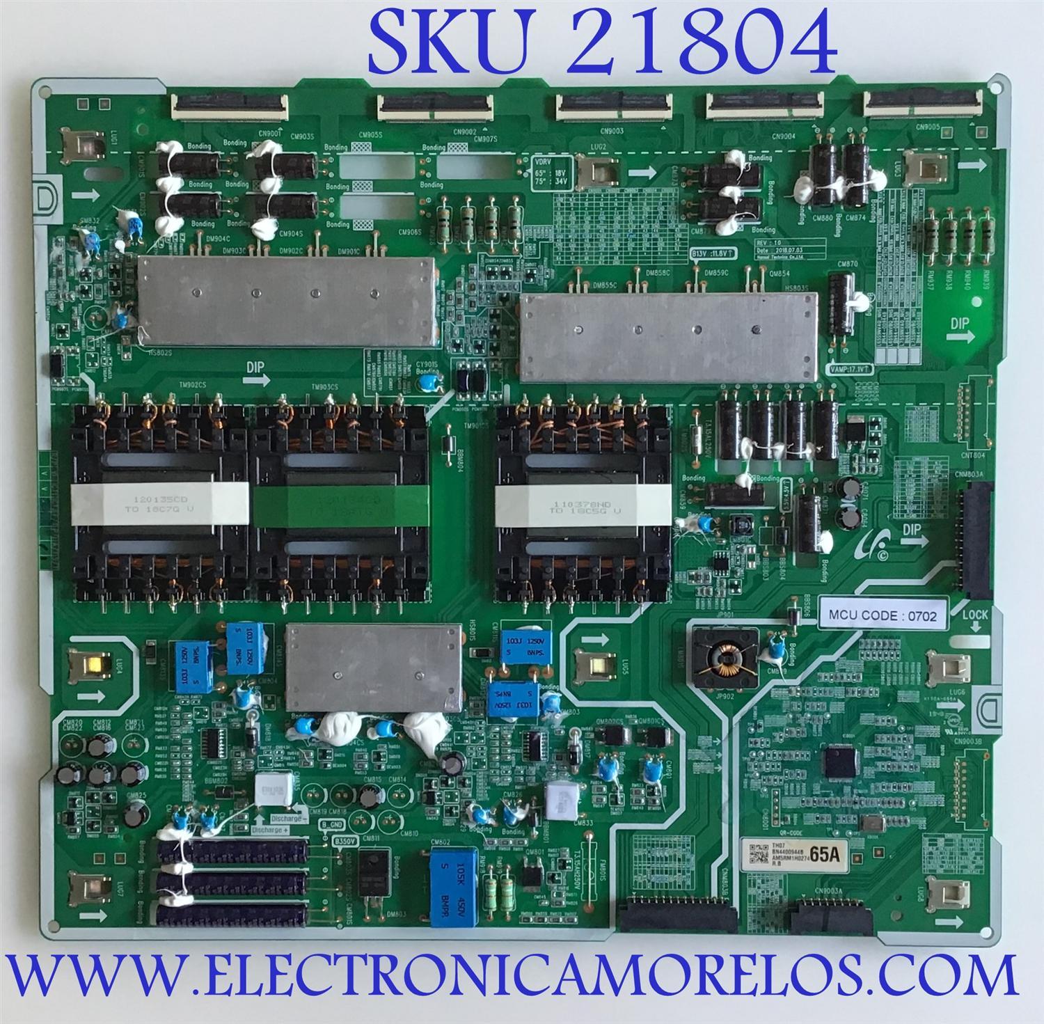 LED DRIVER SAMSUNG / BN44-00944B / L65S9NVAQ NHS / BN4400944B / PANEL CY-TN065FLLV6H / MODELO QN65Q9FNAFXZA FF08