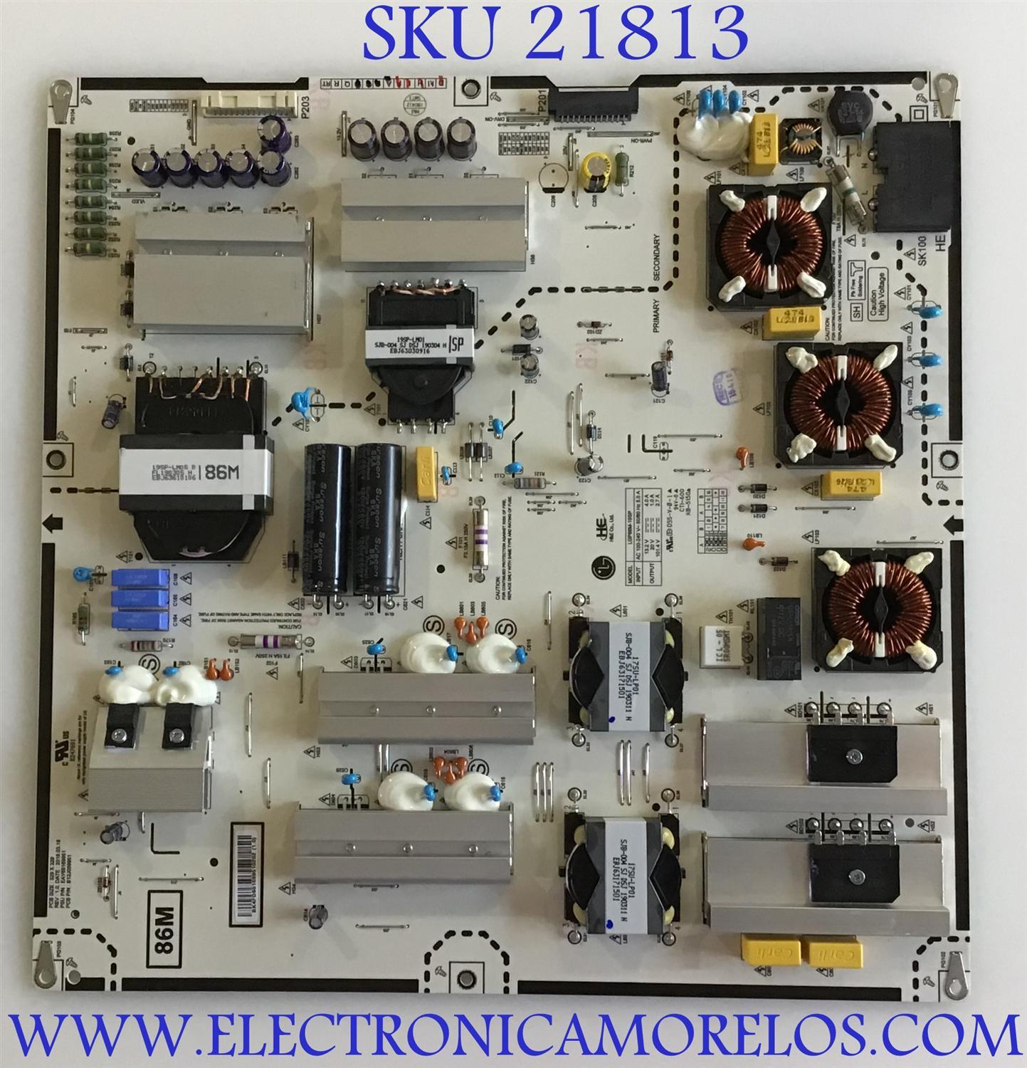 FUENTE  LG / NUM DE PARTE EAY65169951 / 65169951 / LGP86M-19SP / B12J059951 / PANEL NC860DQD-AAHH1 / NC860DQD-AAHH5 / MODELOS 86SM9070PUA.BUSYLJR / 86SM9070PUA.AUSYLJR / 86NANO91ANA.BUSWLJR / 86NANO90ANA.BUSWLJR / 86NAN091ANA / 86NAN090UNA / 86NAN09OUNA
