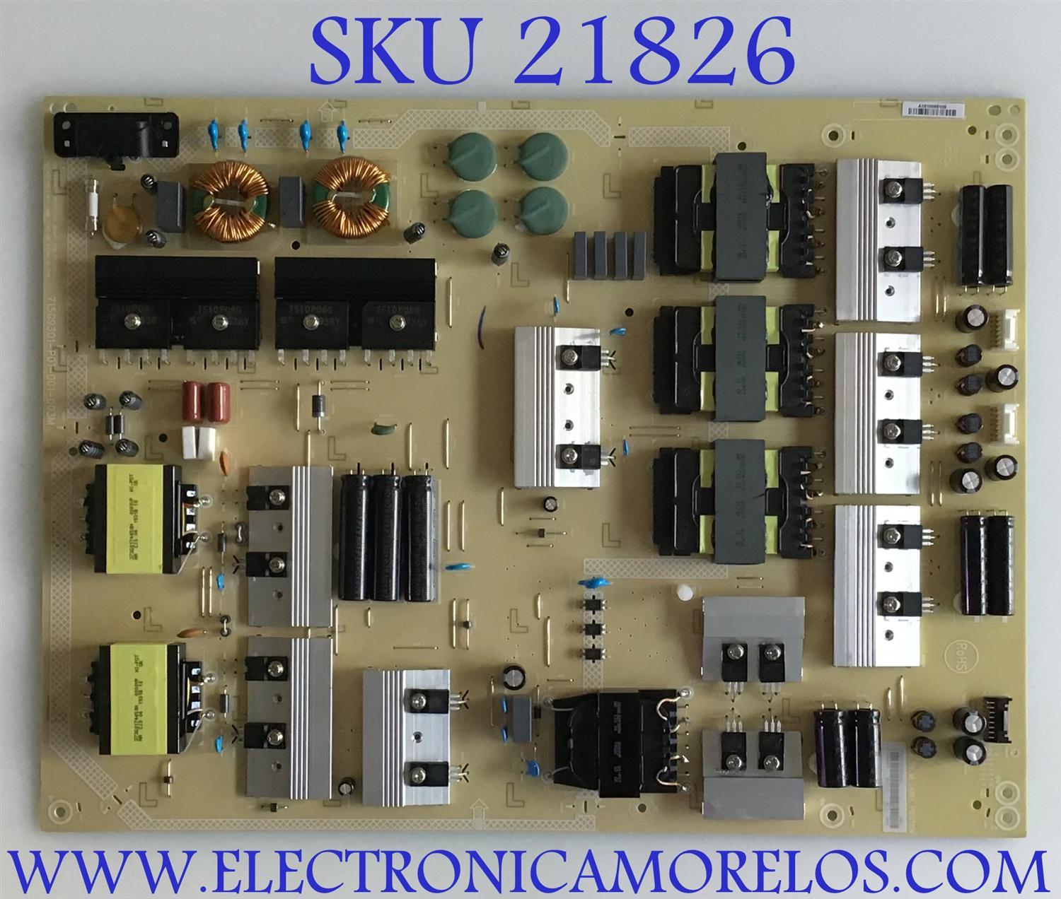 FUENTE DE PODER VIZIO / ADTVI1850AAZ / 715G9301-P01-001-003 / (X)ADTVI1850AAZ / PANEL T750QVF04.2 / MODELOS PX75-G1 LTYAYWMV / PX75-G1 LTMAYWKV / PX75-G1 LTMAYWLV / PX75-G1 LTMAYWMV