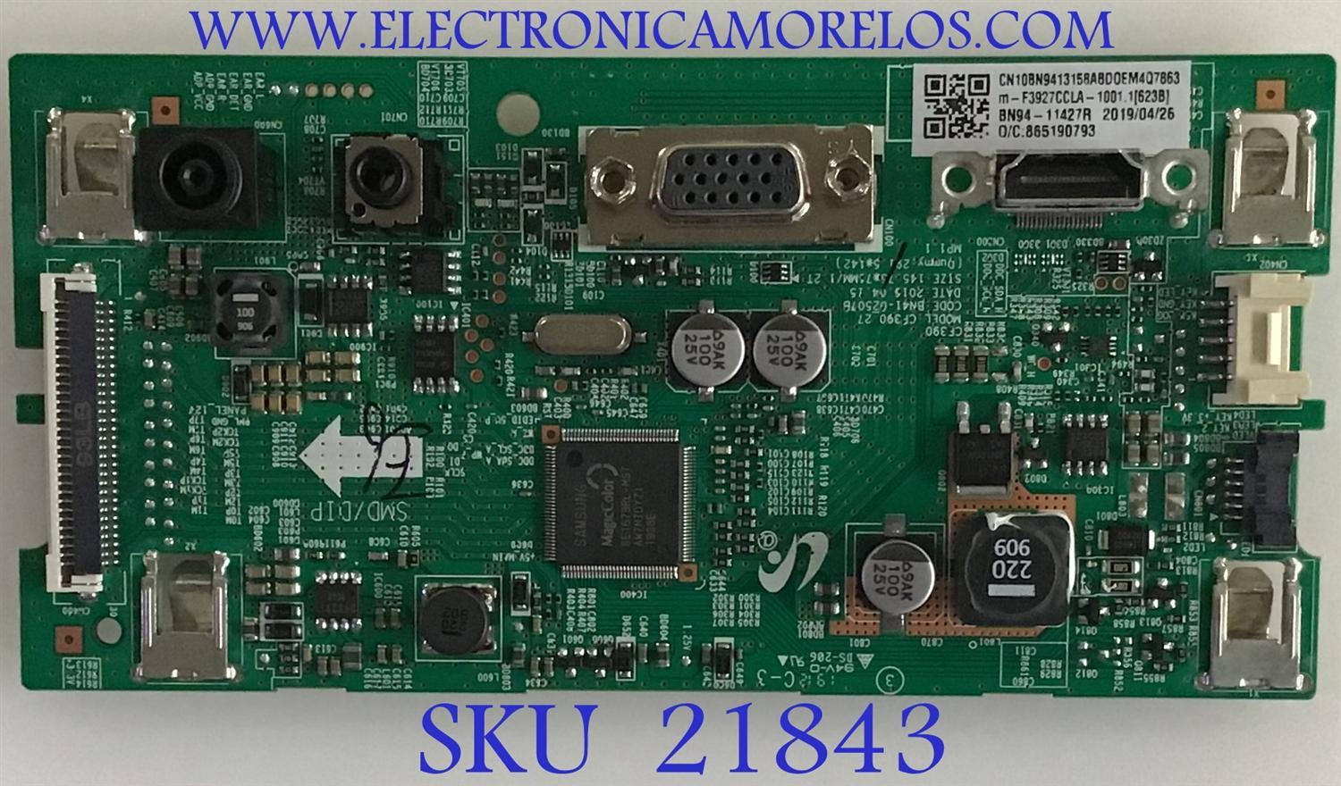 MAIN MONITOR SAMSUNG / BN94-11427R / BN4162507B / MODELO LC27F398FWNXZA