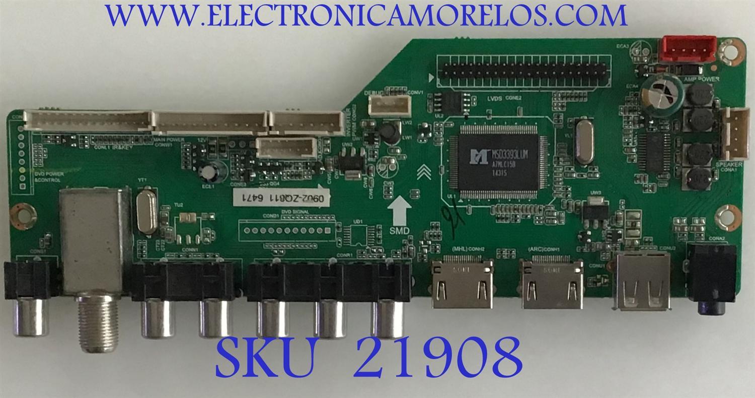 MAIN RCA / 52RE01M3393LNA35-A2 / LD.M3393.B / RE01-140902-ZQ811 / PANEL DJ520HJS4315-12V / MODELO LED52B45RQ