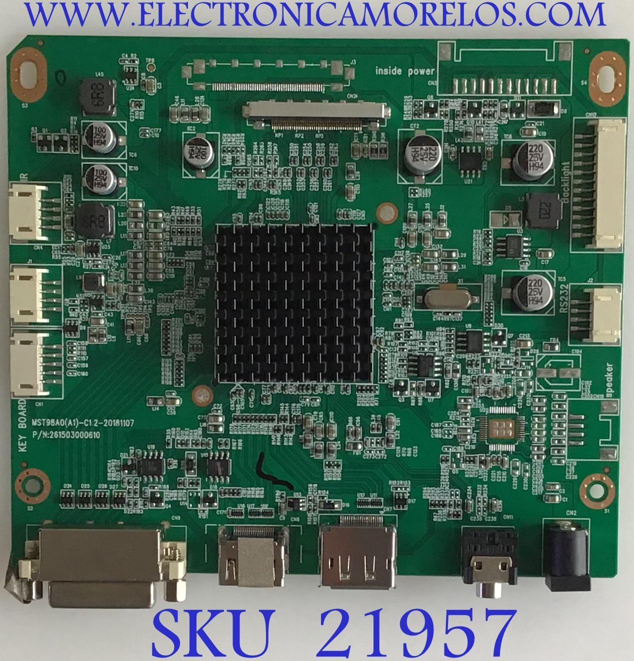 MAIN MONITOR MSI / 261503000610 / MST98A0(A1) / 260112000540 / PANEL LSM270DP01-G02 / MODELO 
