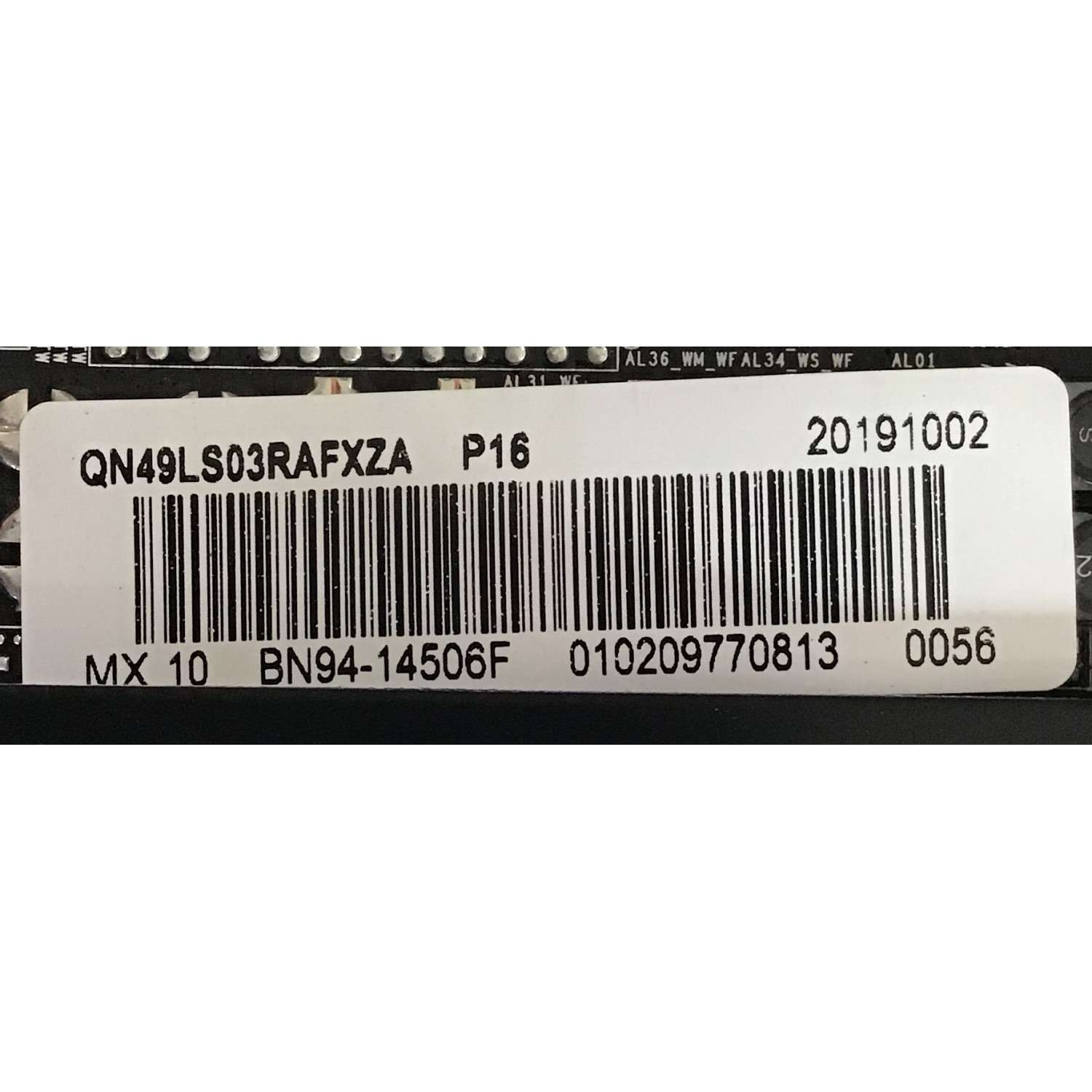 MAIN SAMSUNG QLED 4K UHD SMART TV  / BN94-14506F / BN41-02697A / BN97-15892H / PANEL CY-RR049HGEV1H / MODELO QN49LS03RAFXZA BA01 - Imagen 4