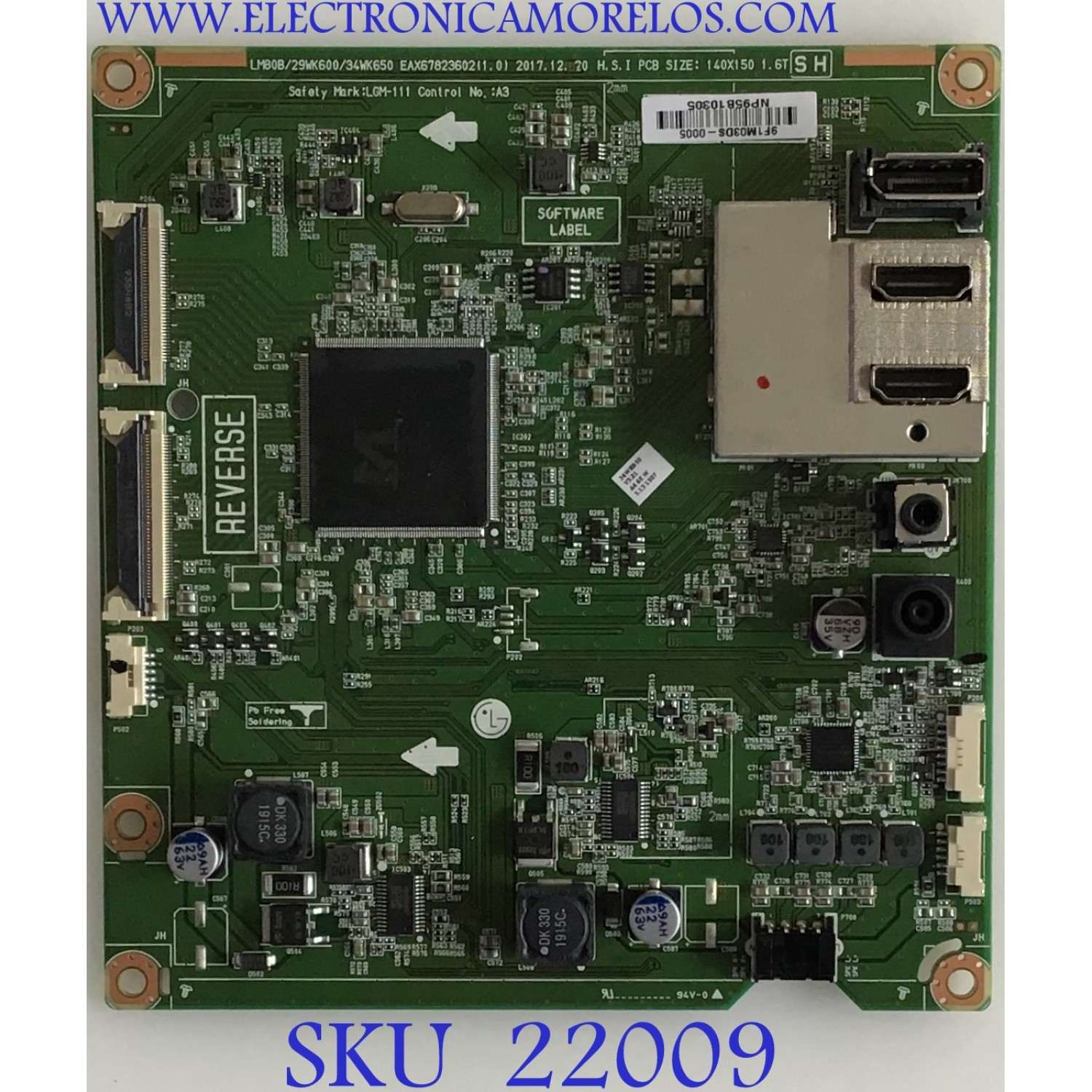 MAIN MONITOR LG / EAX67823602 / EAX67823602(1.0) / NP95B10305 / PANEL LM340WW1 (SS)(C1) / MODELO 34WK650-WI.AUSHNPN