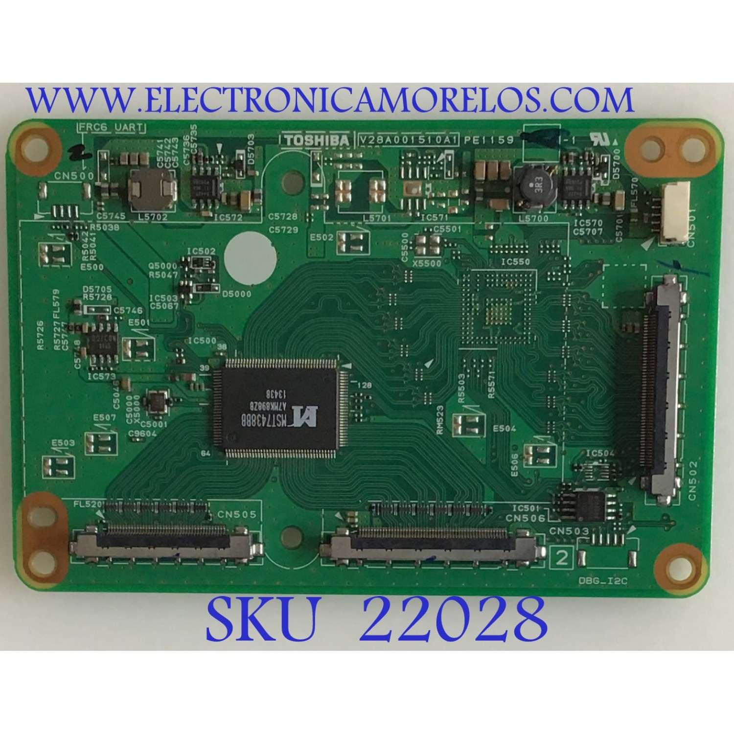 FRC TOSHIBA / 75038466 / V28A001510A1 / PE1159A-1 / PANEL LC550DUK (SG)(K2) / MODELO 55L7500U