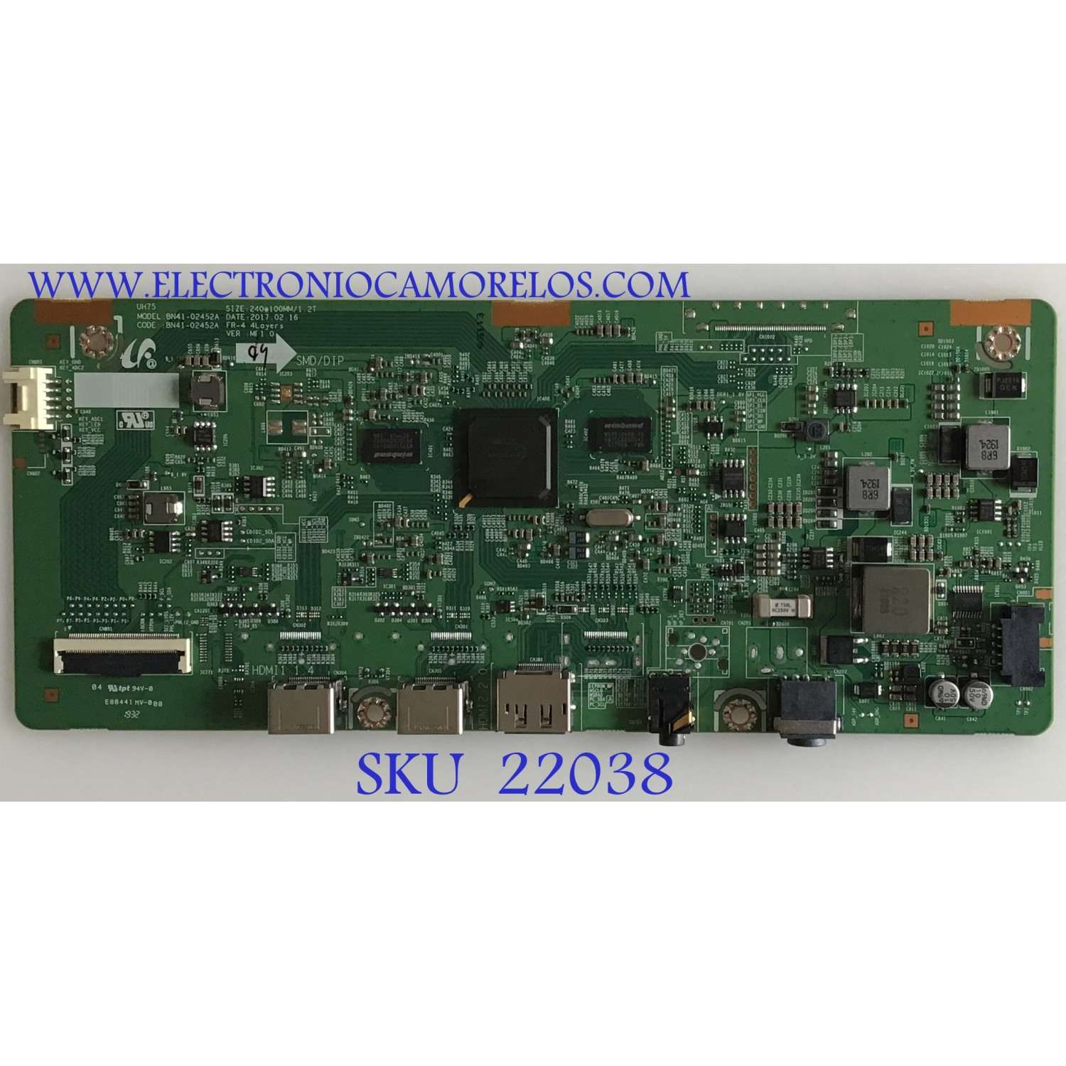 MAIN MONITOR SAMSUNG / BN94-14647P / BN41-02452A / MODELO LU28H750UQNXZA FD04