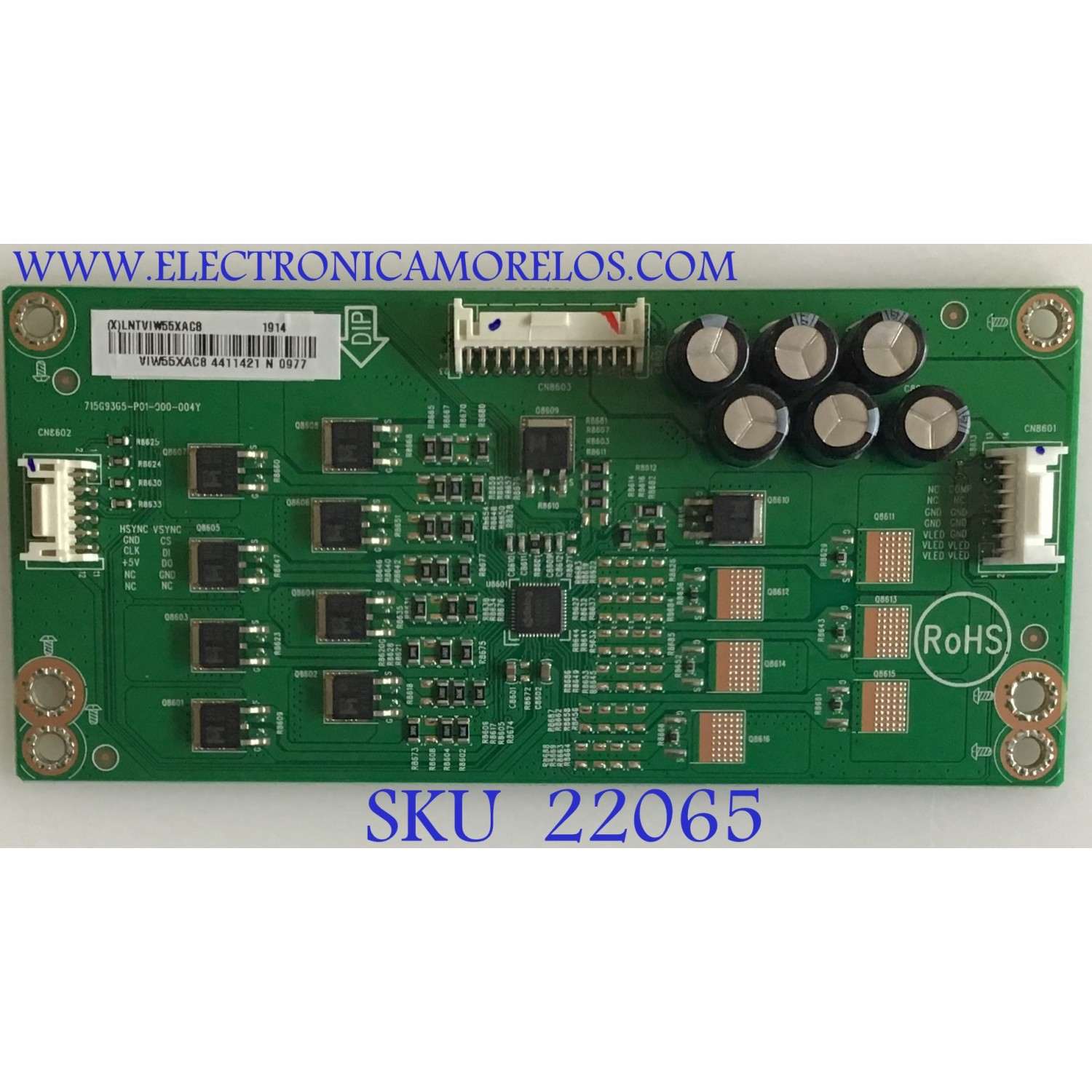 LED DRIVER PARA TV VIZIO / NUMERO DE PARTE LNTVIW55XAC8 / 715G9365-P01-000-004Y / VIW55XAC8 / (X)LNTVIW55XAC8 / PANEL TPT550U1-QVN05.U REV:S57B1Y / MODELOS V556-G1 / V556-G1 LTMWYU / V556-G1 LTCWYU / V556-G1 LTMWYULV / V556-G1 LTCWYUNV
