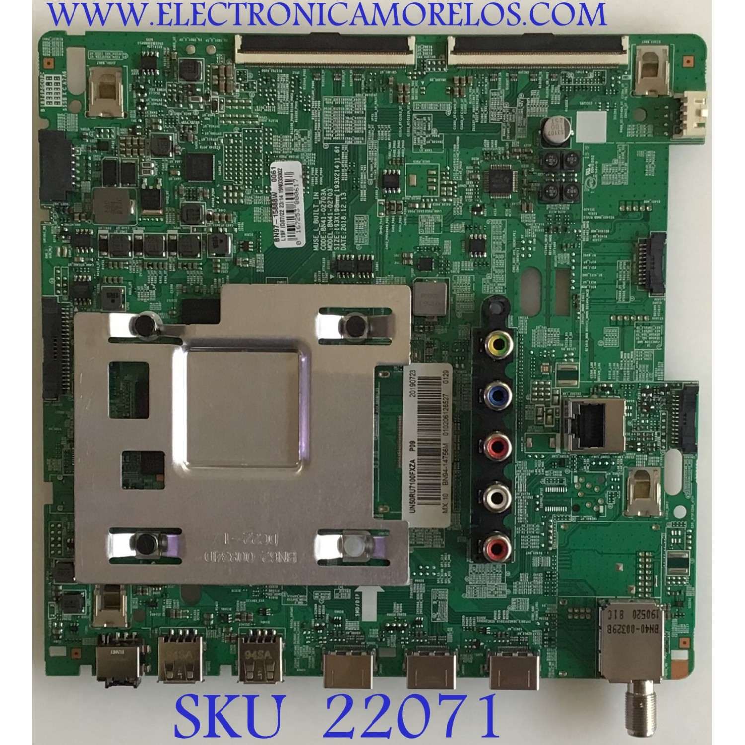 MAIN ORIGINAL PARA TV SAMSUNG 4K UHD HDR SMART TV / NUMERO DE PARTE BN94-14756M /BN41-02703A / BN9414756M /BN97-15888W / PANEL CY-NN050HGCV1H /DISPLAY PT500GT01-3 VER.1.1 /MODELOS UN50RU7100 / UN50RU7100FXZA XA07 / UN50RU7100FXZA XA05 /UN50RU710DFXZA XA04