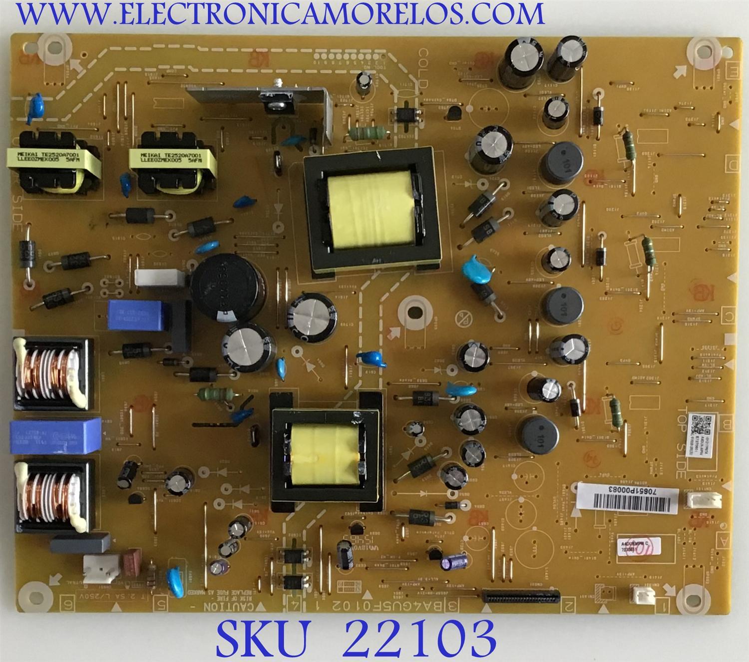 FUENTE MAGNAVOX / FUNAI /  PHILIPS / A4DUKMPW / BA4GU5F0102 1 / A4DUK-MPW / A4DUKMPW-001 / MODELOS DE  50``  Y  49``