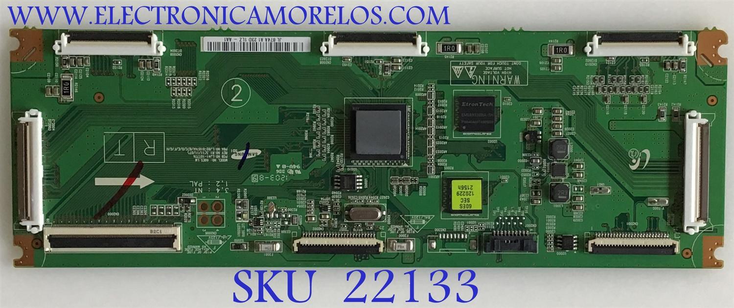 MAIN LOGICA SAMSUNG / BN96-22017A / LJ41-10177A / LJ92-01874A / 874A / PANEL S60FH-YD01 / MODELOS PN60E6500EFXZA TW02 / PN60E7000FFXZA / PN60E530A3FXZA TS02 / PN60E8000GFXZA