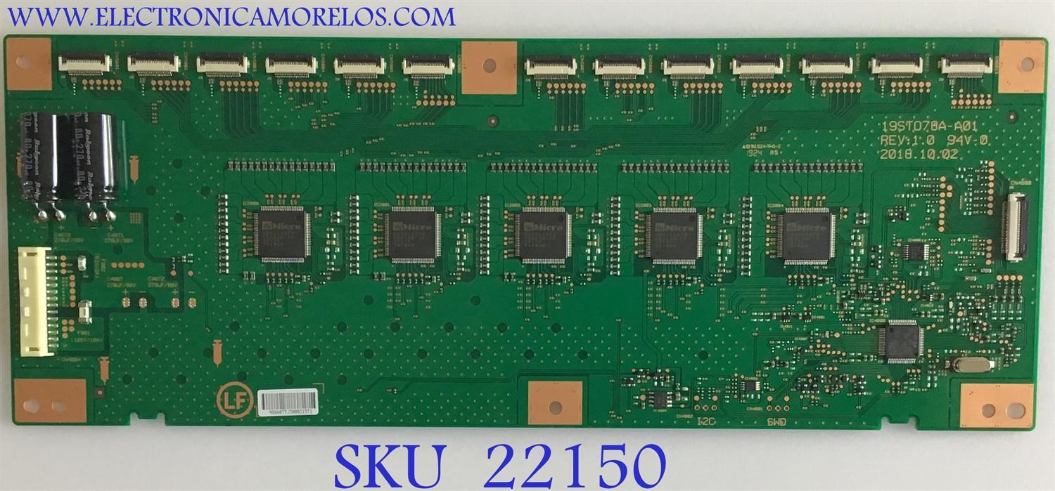 LED DRIVER PARA TV SONY / NUMERO DE PARTE 19ST078A-A01 / 988607T / PANEL YD9S085DTU01 / DISPLAY 5585T10S07 / MODELOS XBR-85X950G / XBR-85X950H / XBR85X950G / XBR85X950H