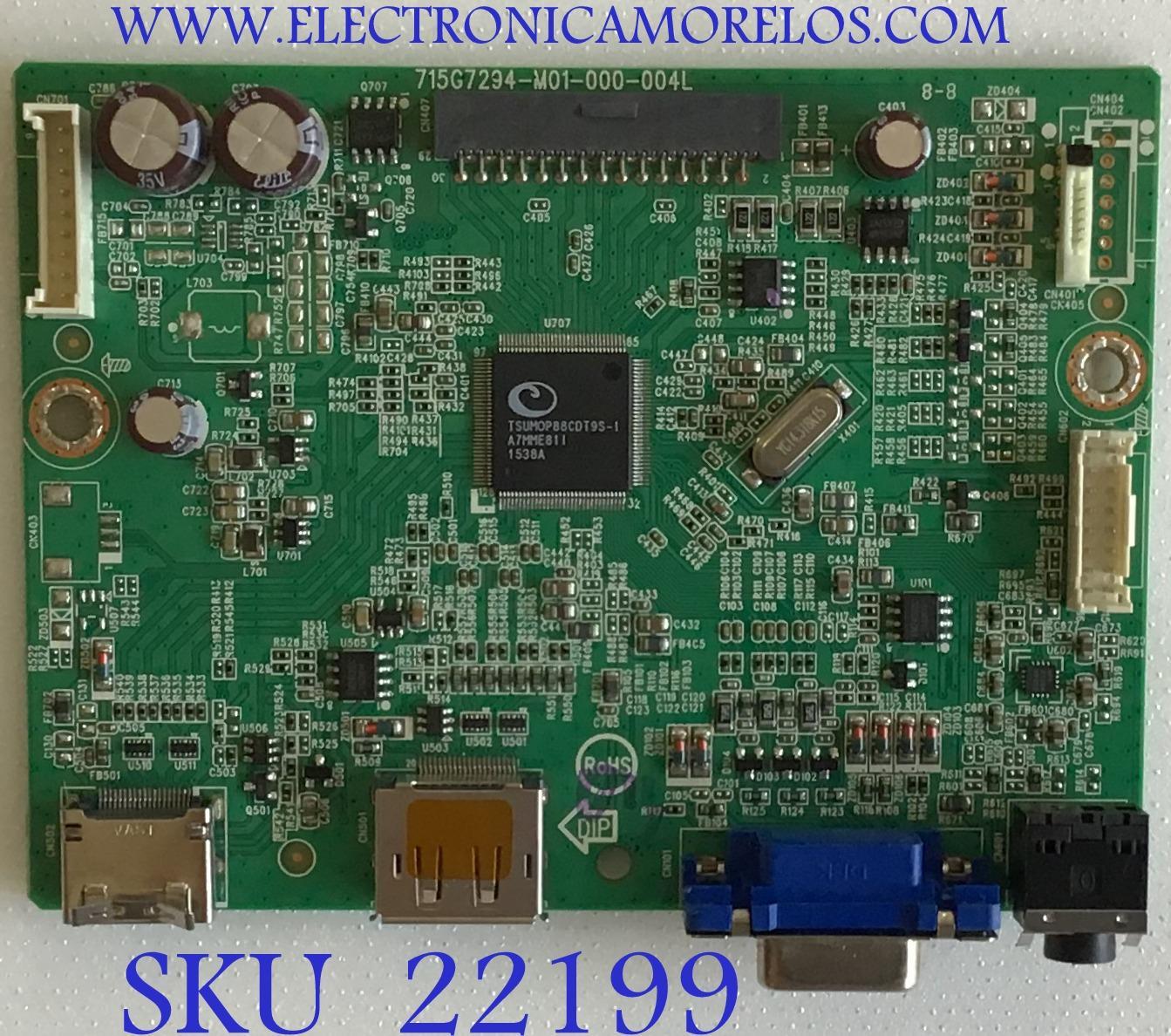 MAIN PARA MONITOR LENOVO / GQECB0LL042 / 715G7294-M01-000-004L / (Q)GQECB0LL042000Q / PANEL LTM238HL02 / MODELO T2424PA