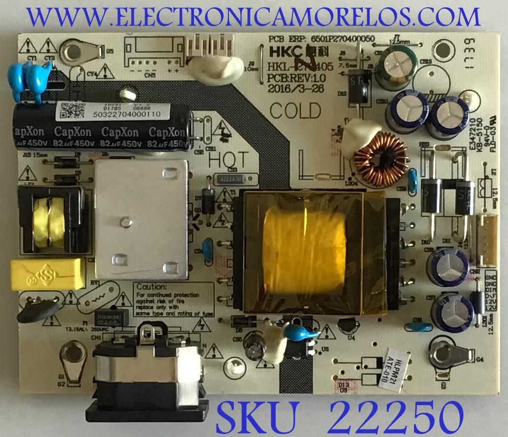 FUENTE DE PODER PARA MONITOR VIOTEK / 50322704000110 / HKL-270405 / 6501P270400050 / PANEL LSM270HP05 / MODELO NB27C