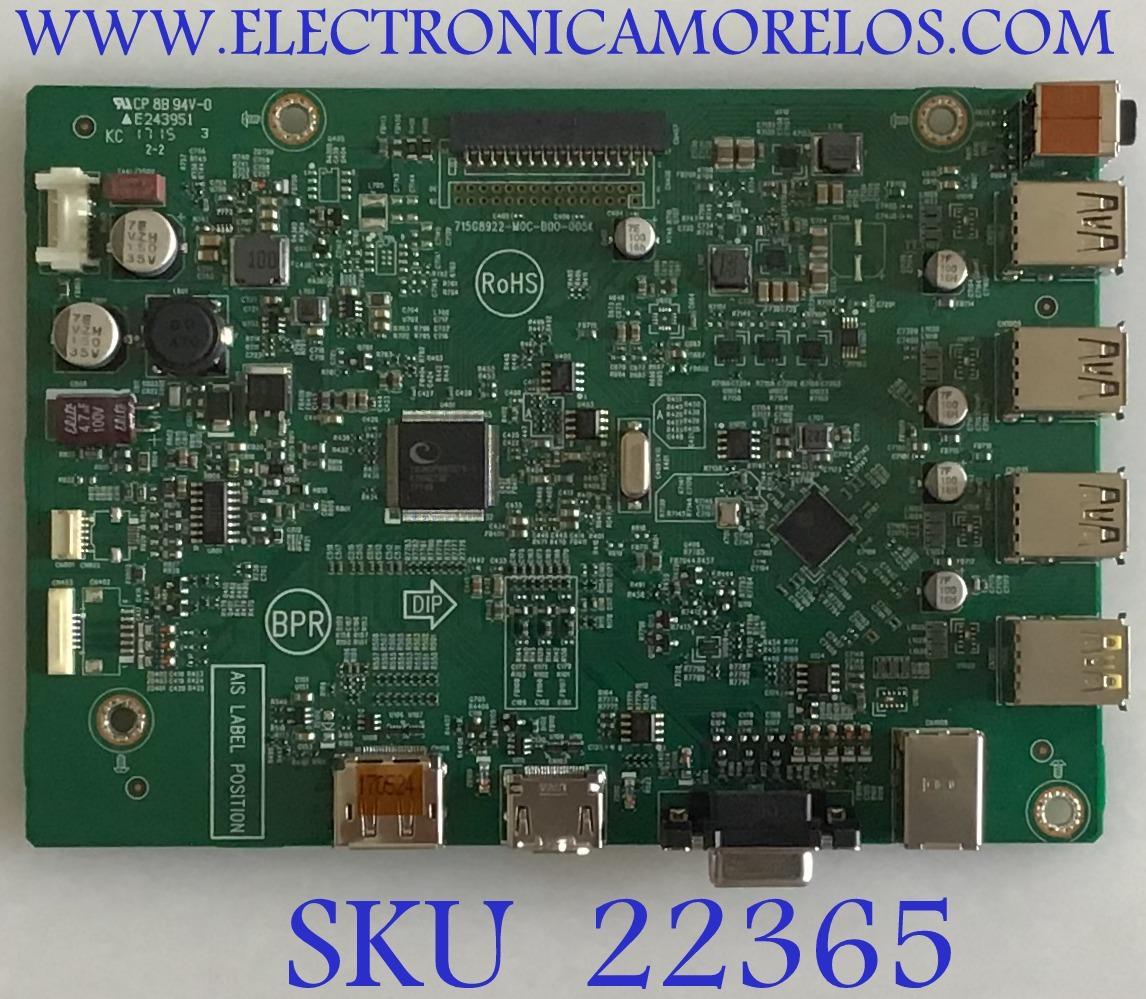 MAIN PARA MONITOR LENOVO / GQCB0LA038 / 715G8922-M0C-B00-005K / (Q)GQGCB0LA038000Q / PANEL LTM240CL08 / MODELO A16240WT0