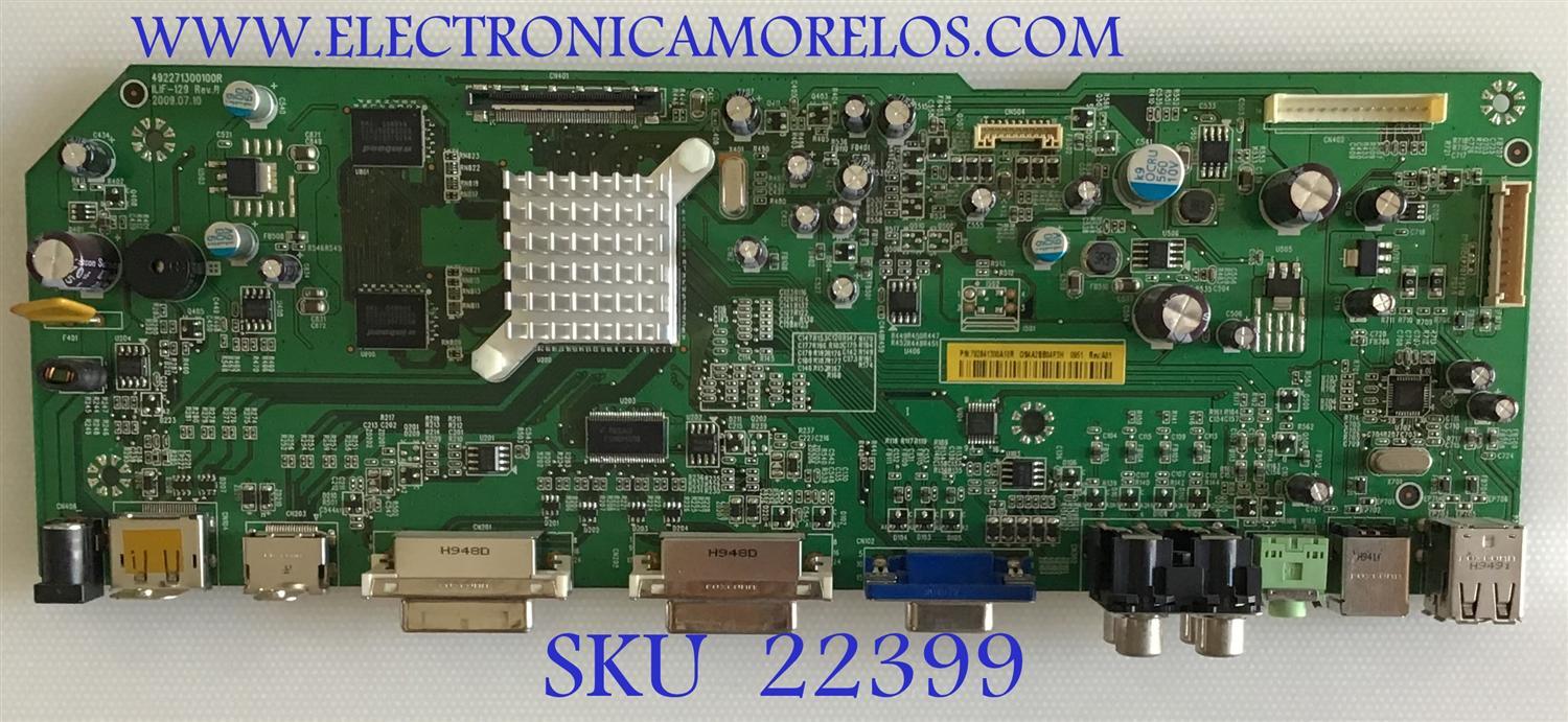 MAIN PARA MONITOR DELL / 7928841300A10R / 492271300100R / ILIF-129 REV.B / PANEL LM240WU4 (SL)(B1) / MODELO U2410F