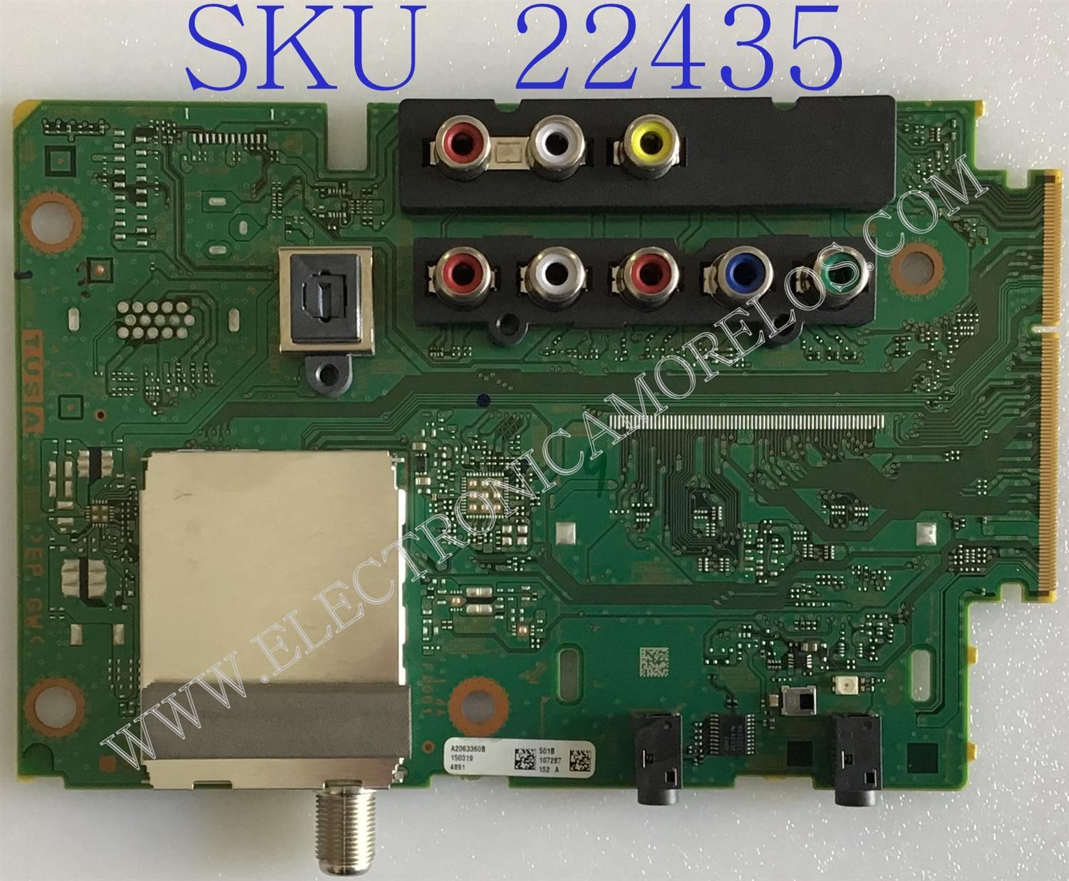 TARJETA TUNER PARA TV SONY / A2063360B / 1-894-336-12 / 173543312 / PANEL SYV5535 / MODELO XBR-55X850B