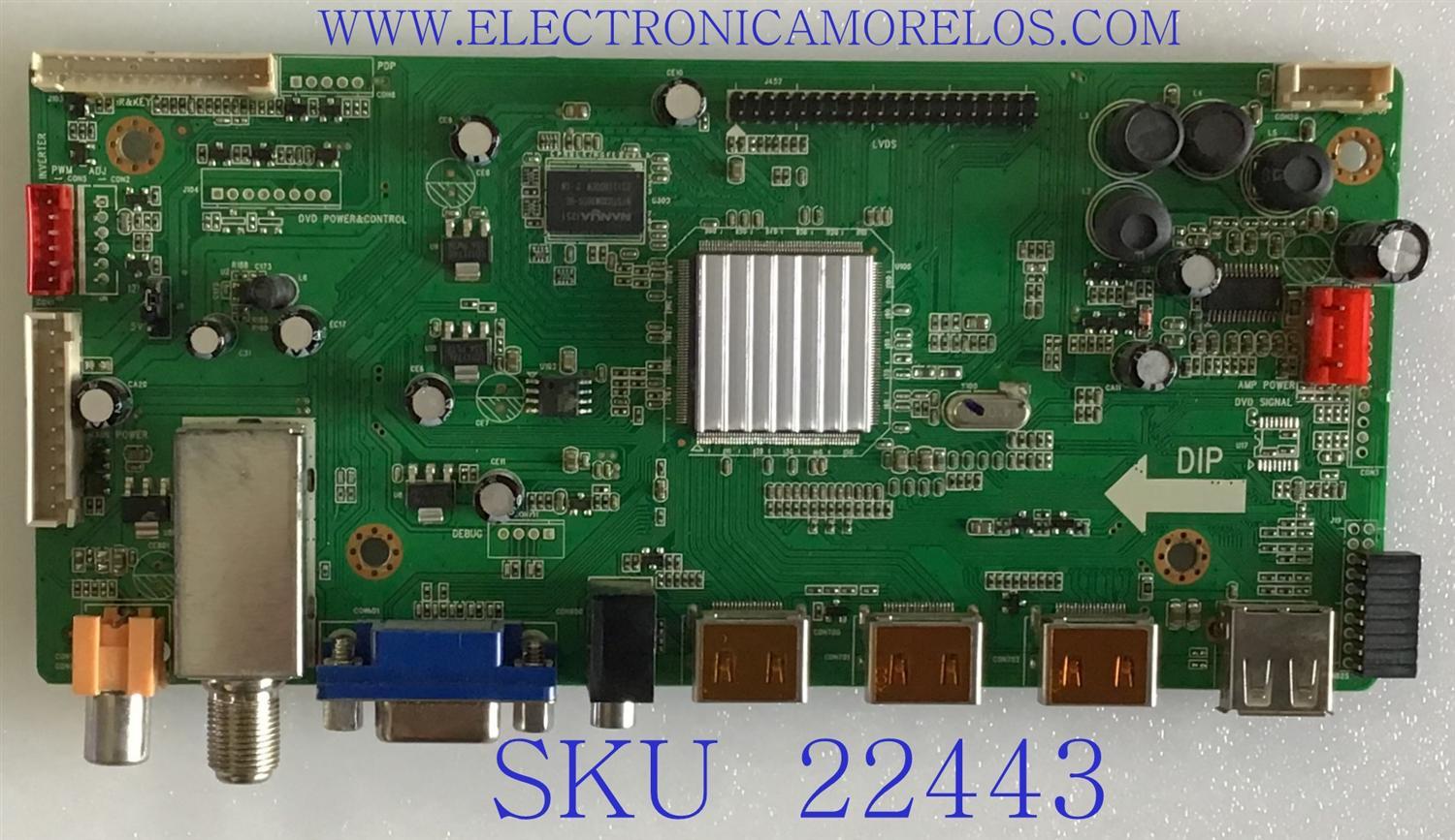 MAIN PARA TV DIGITALSTREAM / XBH-RE01-13027-XK77 / LD.M3391.M1 / LLLDM3391M113 / PANEL TLV5521-01LEDM / MODELO DETK550D