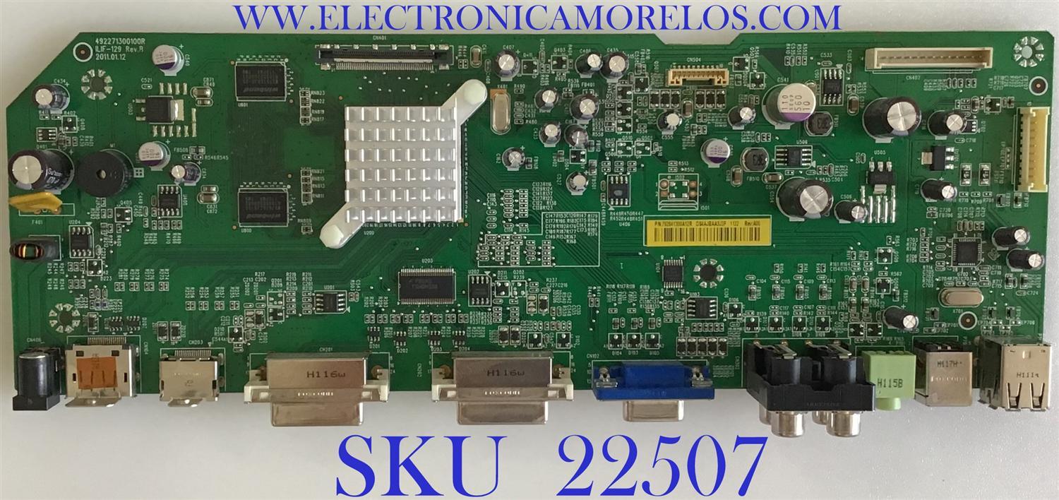 MAIN PARA MONITOR DELL / 792841300A12R / 492271300100R / PANEL LM240WU4 (SL)(B3) / MODELO U2410F