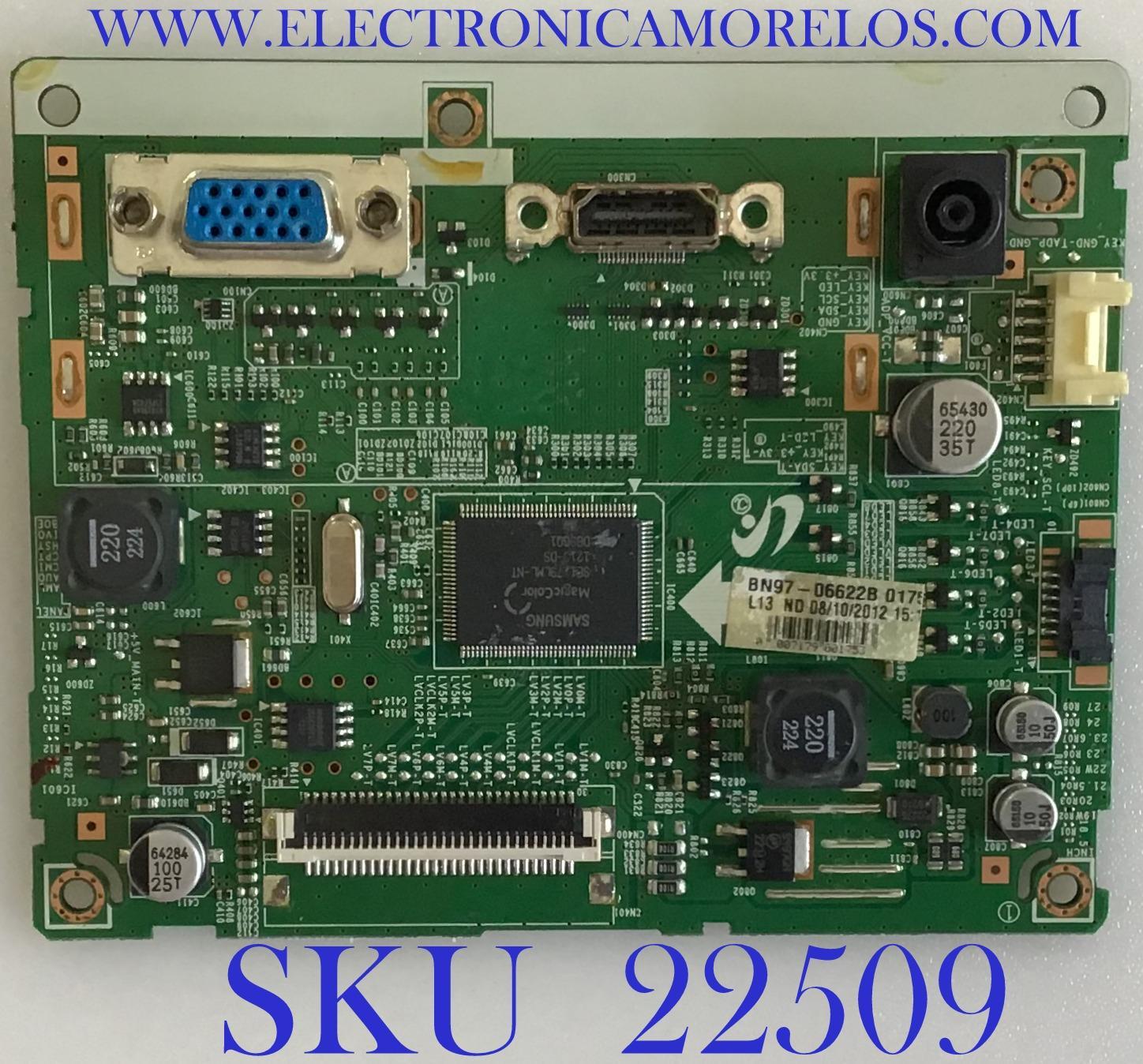 MAIN PARA MONITOR SAMSUNG / BN94-05660B / BN41-01780B / BN97-06622B / PANEL LTM200KT08 / MODELO LS20B350HSM/ZA