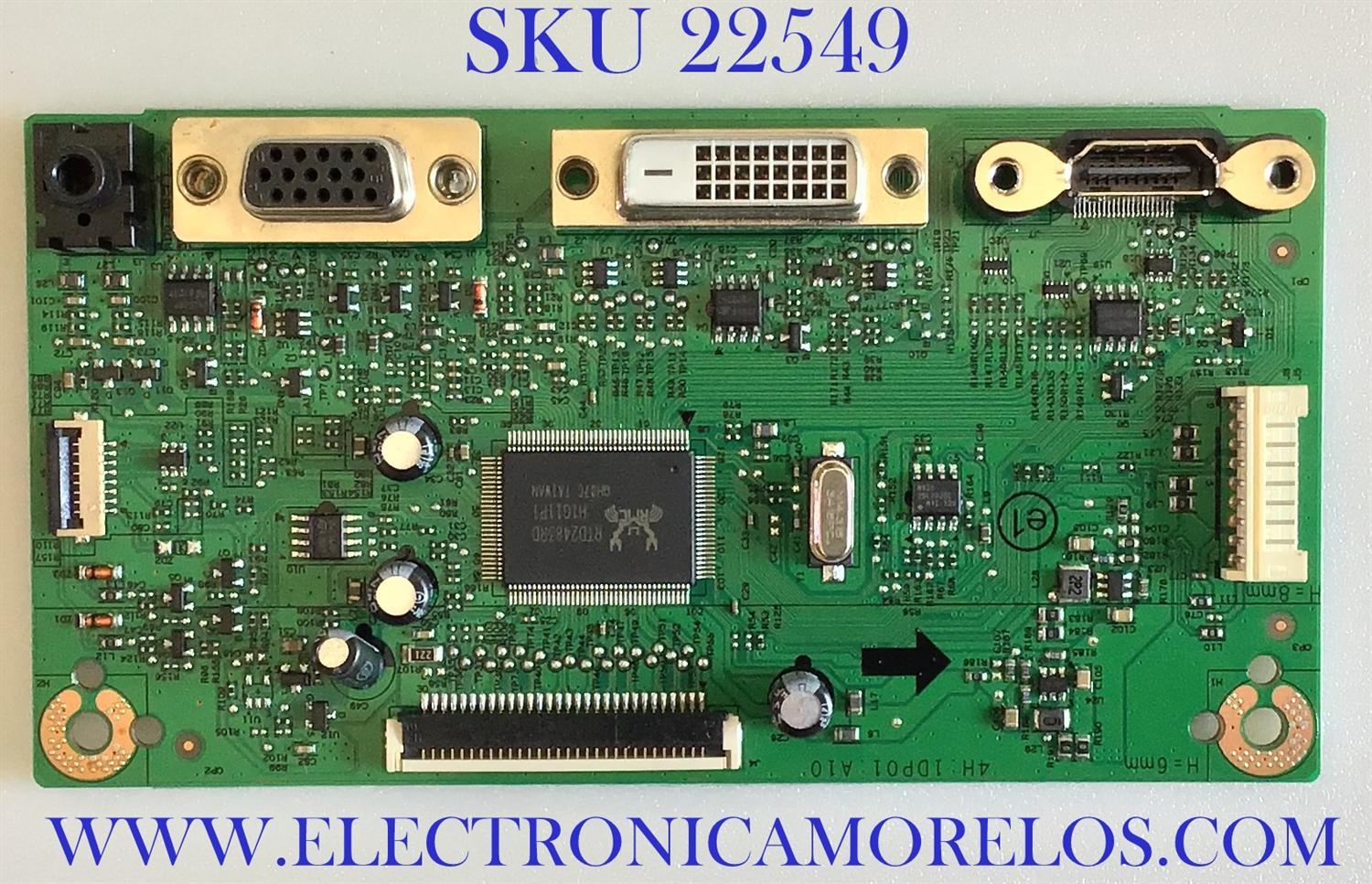 MAIN PARA MONITOR ASUS /5E1DP01021 / 4H.1DP01.A10 / 1767113  /  PANEL M240HTN01.2 / MODELO VS248H-P
