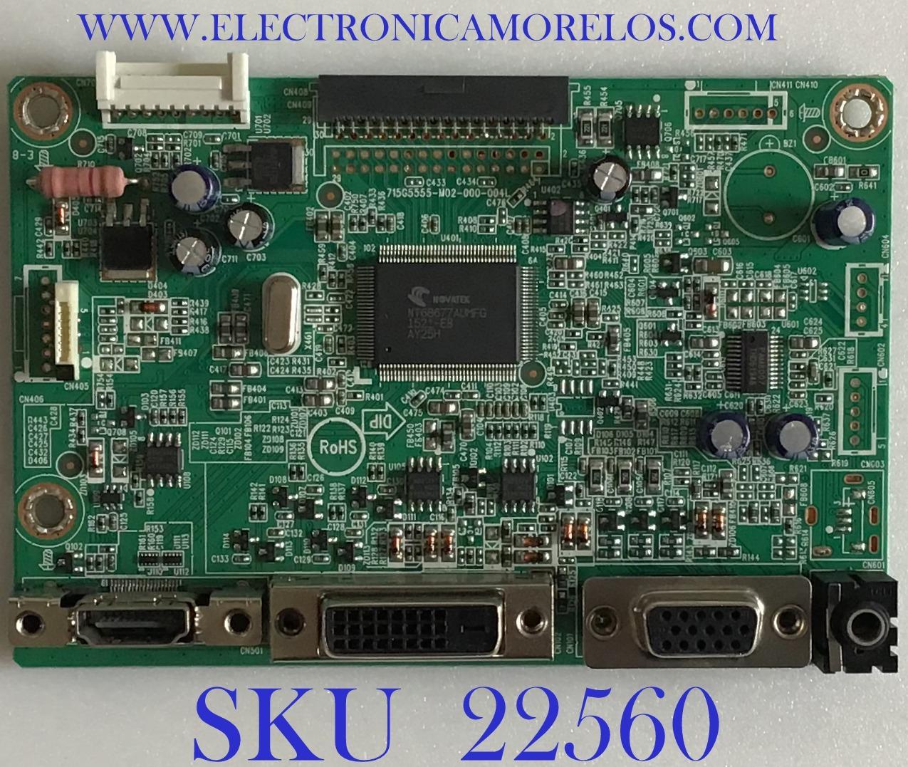 MAIN PARA MONITOR LENOVO / FDCB0LL022 / 715G5555-M02-000-004L / (F)FDCB0LL0220000/ PANEL LM230WF3 (S2)(M2) / MODELO LI2323SWA