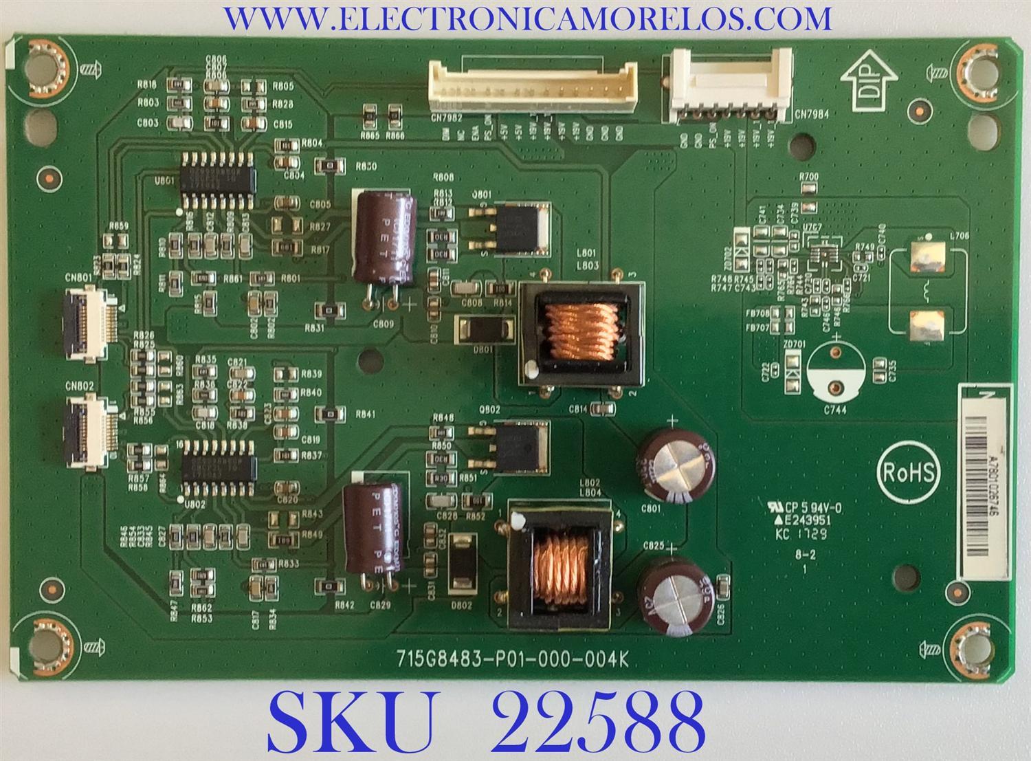 LED DRIVER PARA MONITOR AOC / LNPCGP621MQD2 / 715G8483-P01-000-004K / (Q)LNPCGP621MQD2